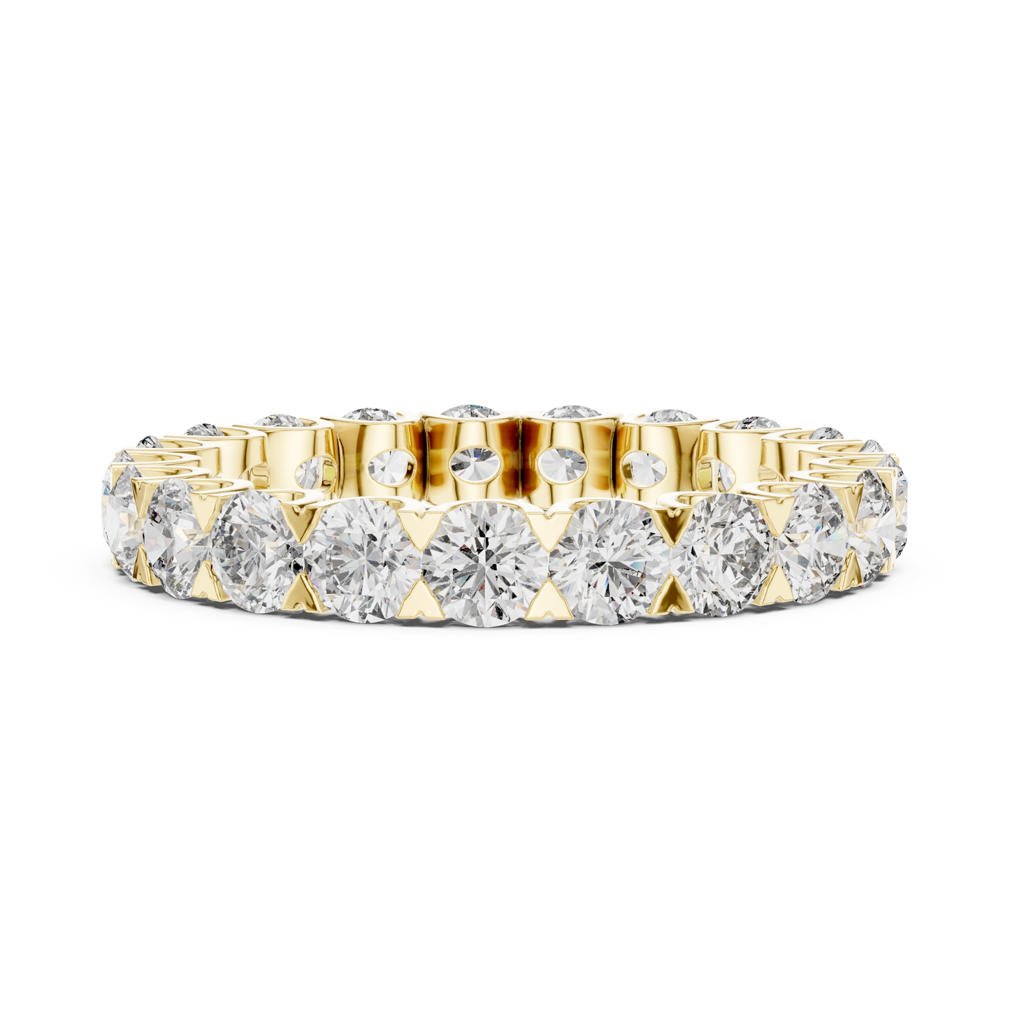 Anillo Eternidad Infinito 2.73ctw con Diamantes Redondos Brillantes en Córdoba, España | Color D Claridad VS Diamantes Creados en Laboratorio | Oro 10K/18K, Plata y Platino (Tallas Disponibles 8–20)