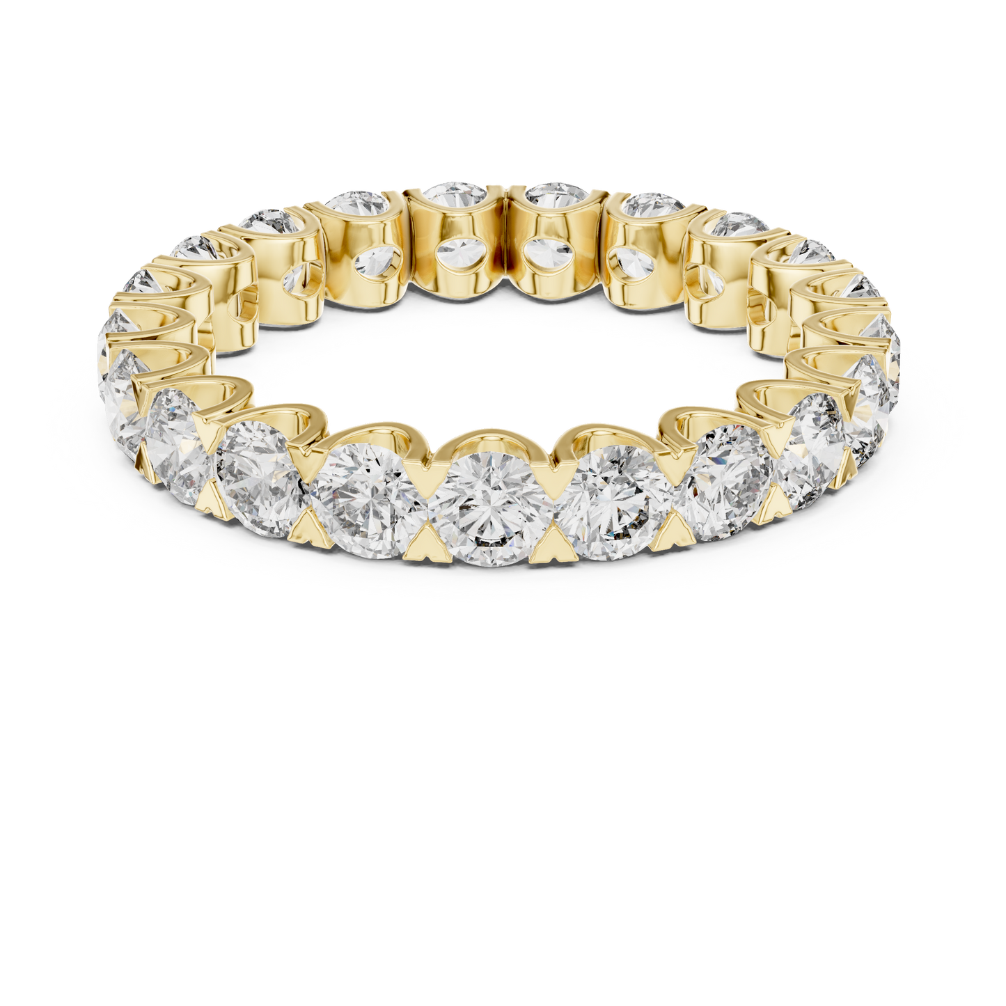 Anillo Eternidad Infinito 2.73ctw con Diamantes Redondos Brillantes en Córdoba, España | Color D Claridad VS Diamantes Creados en Laboratorio | Oro 10K/18K, Plata y Platino (Tallas Disponibles 8–20)