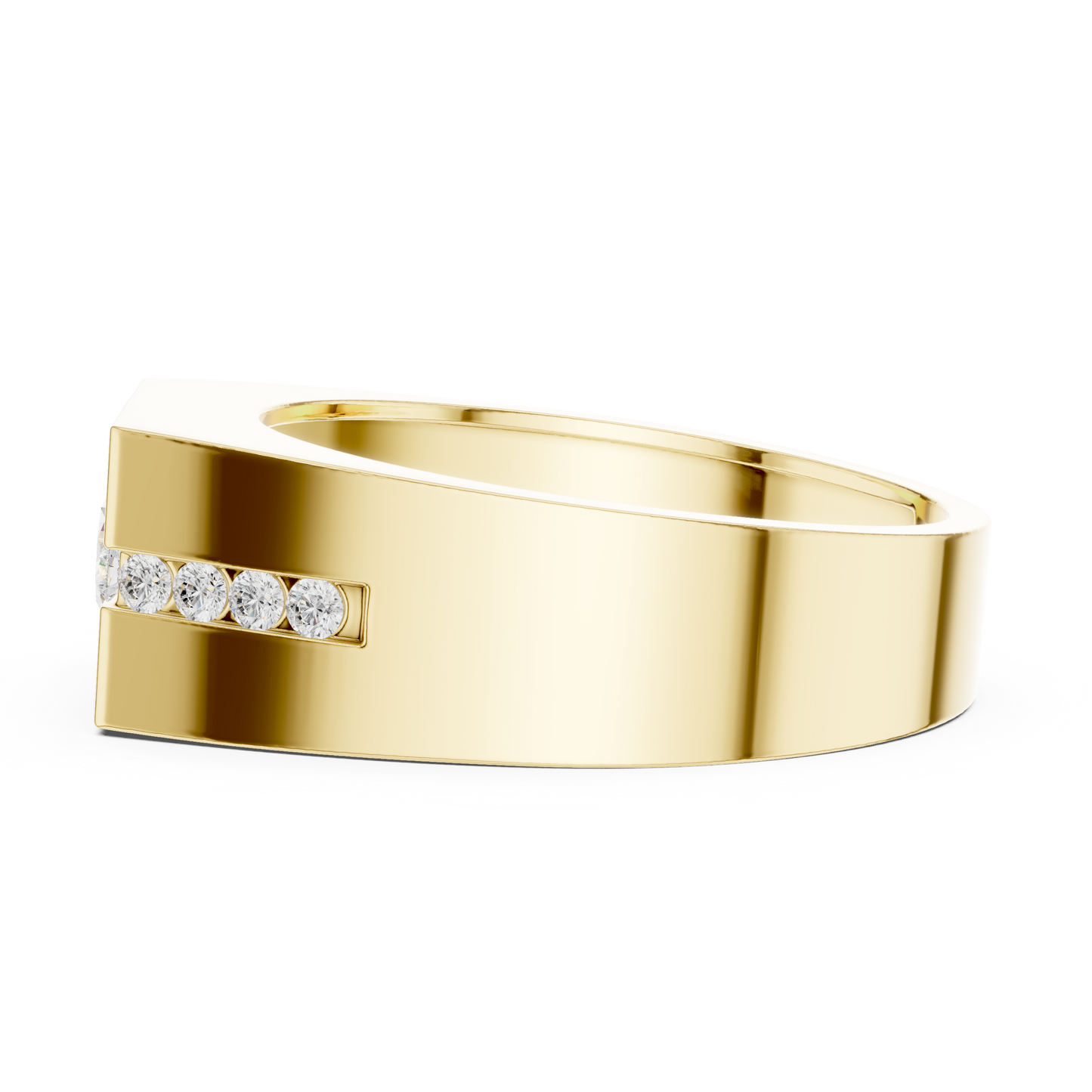 Anillo Solitario 0.68ctw con Acentos en Engaste Canal en Córdoba, España | Color D Claridad VS Diamantes Creados en Laboratorio | Oro 10K/18K, Plata y Platino (Tallas Disponibles 8–20)