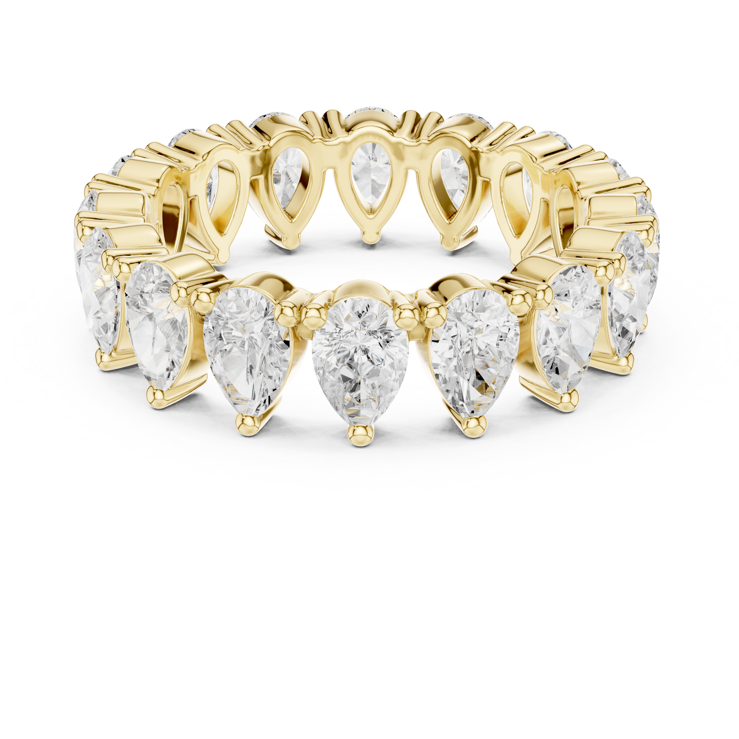 Alianza Eternity Infinita 4.08ctw Corte Pera en Córdoba, España | Diamante Creado en Laboratorio Color D Claridad VS | Oro 10K/18K, Plata y Platino (Tallas Disponibles 8–20)