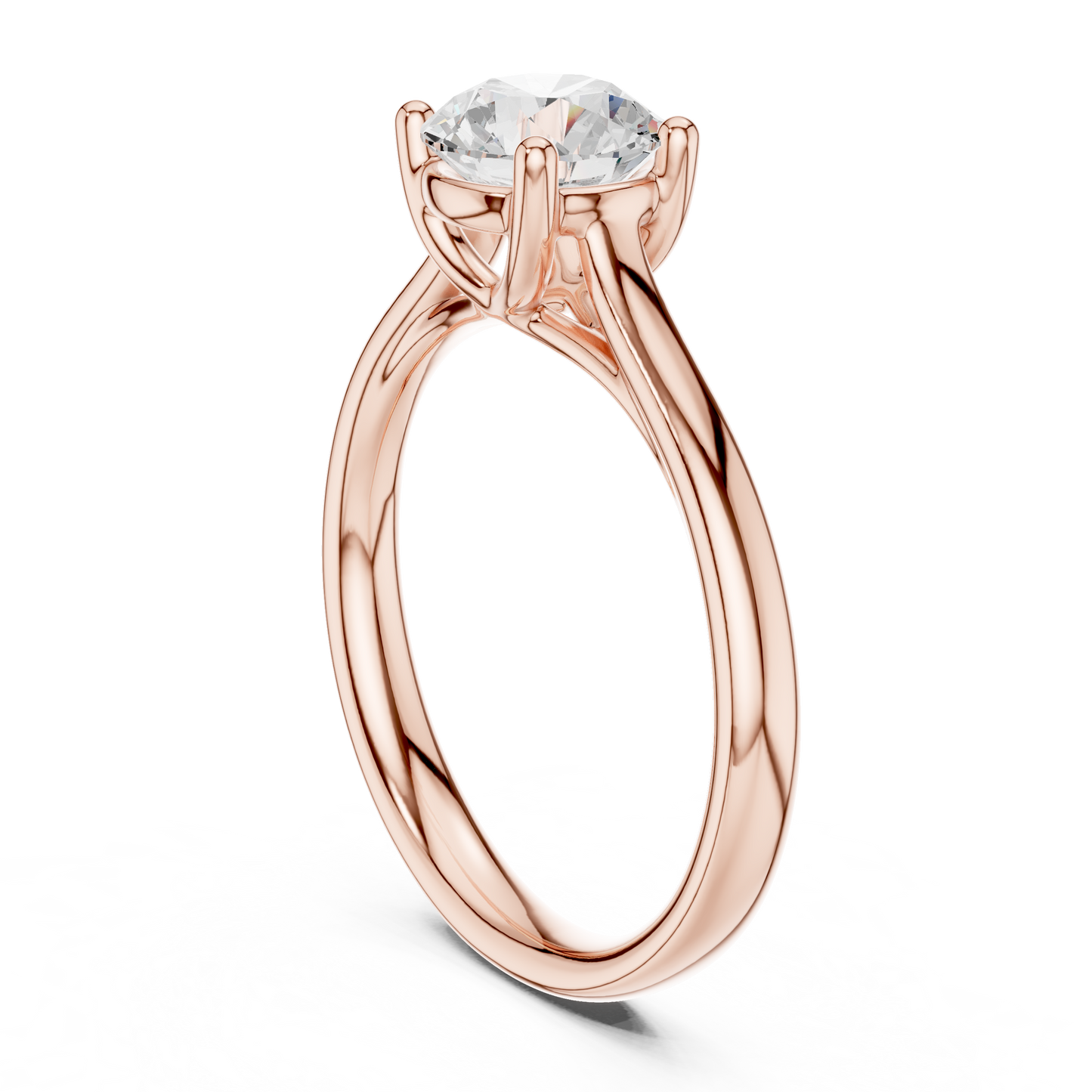 Anillo de Compromiso Solitario 1.10ct Diamante Redondo Brillante en Córdoba, España | Diamante Creado en Laboratorio Color D Claridad VS | Oro 10K/18K, Plata y Platino (Tallas Disponibles 8–20)