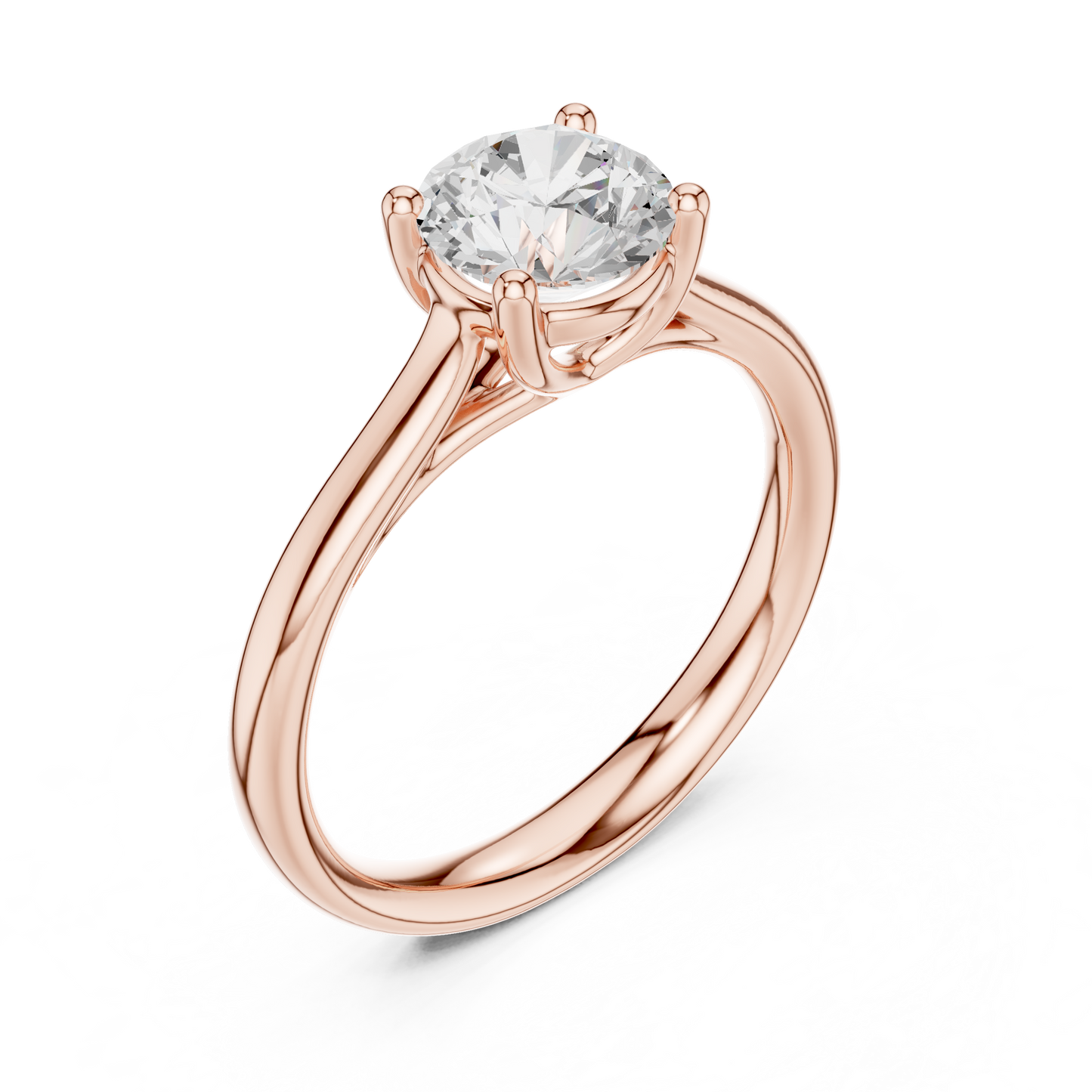 Anillo de Compromiso Solitario 1.10ct Diamante Redondo Brillante en Córdoba, España | Diamante Creado en Laboratorio Color D Claridad VS | Oro 10K/18K, Plata y Platino (Tallas Disponibles 8–20)