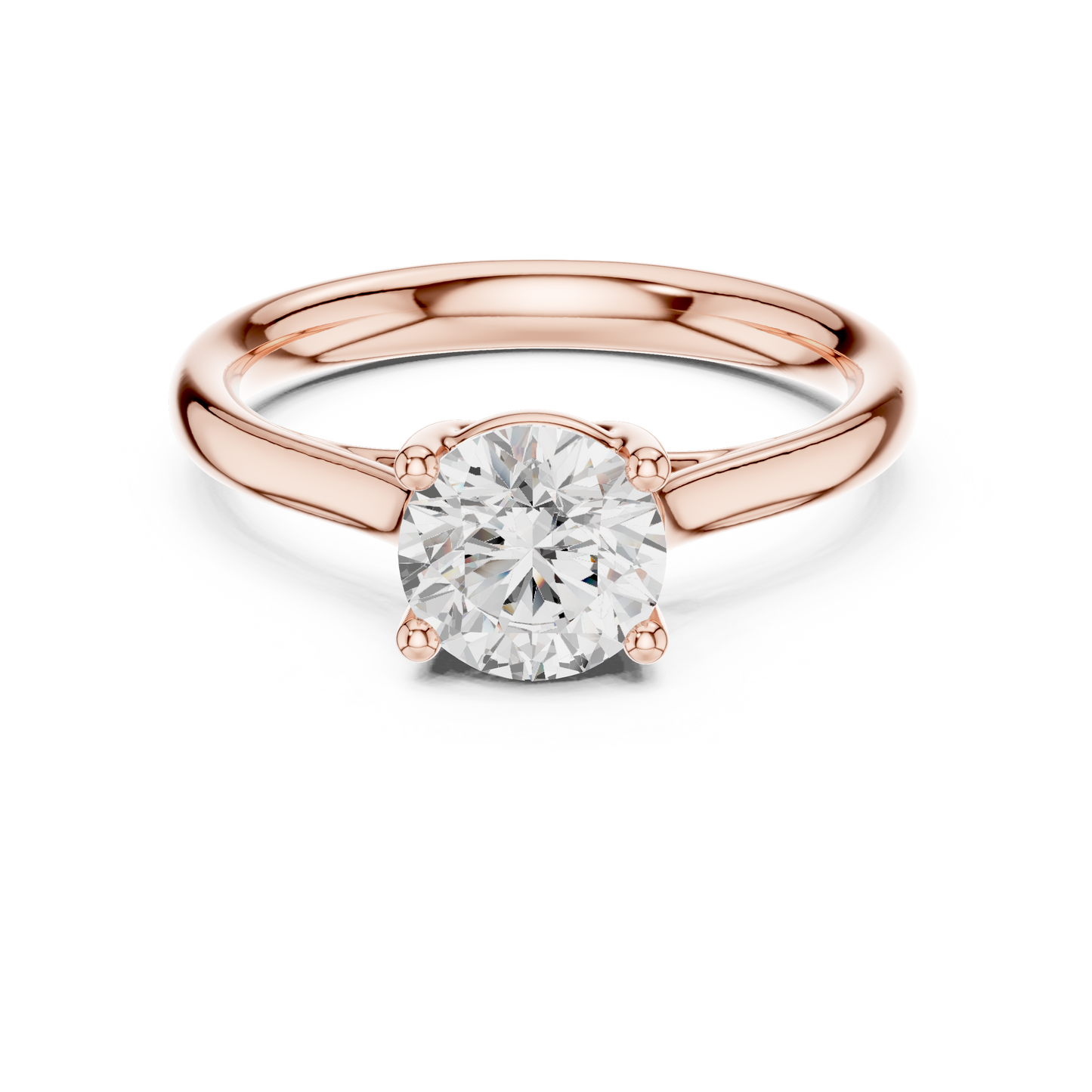 Anillo de Compromiso Solitario 1.10ct Diamante Redondo Brillante en Córdoba, España | Diamante Creado en Laboratorio Color D Claridad VS | Oro 10K/18K, Plata y Platino (Tallas Disponibles 8–20)