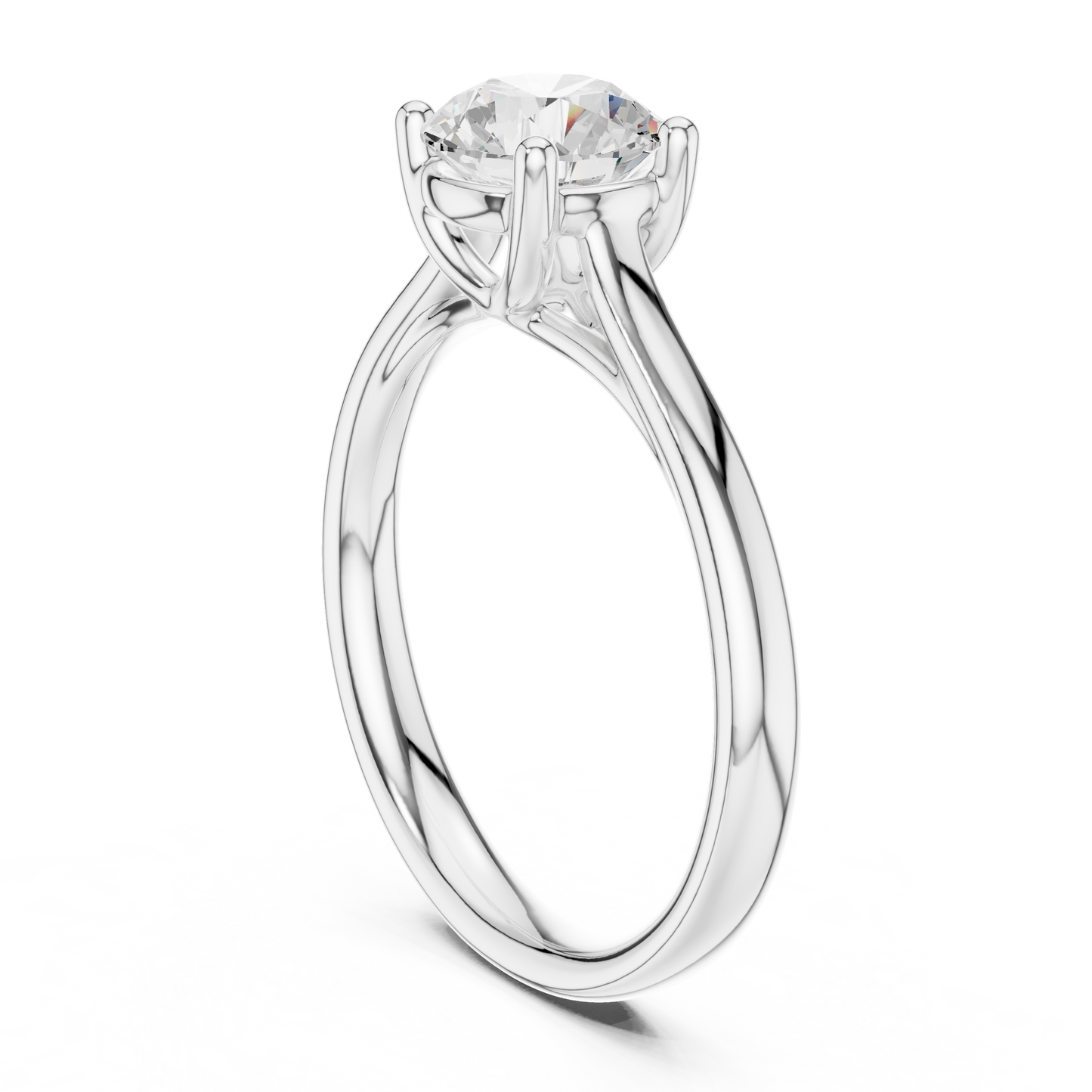 Anillo de Compromiso Solitario 1.10ct Diamante Redondo Brillante en Córdoba, España | Diamante Creado en Laboratorio Color D Claridad VS | Oro 10K/18K, Plata y Platino (Tallas Disponibles 8–20)