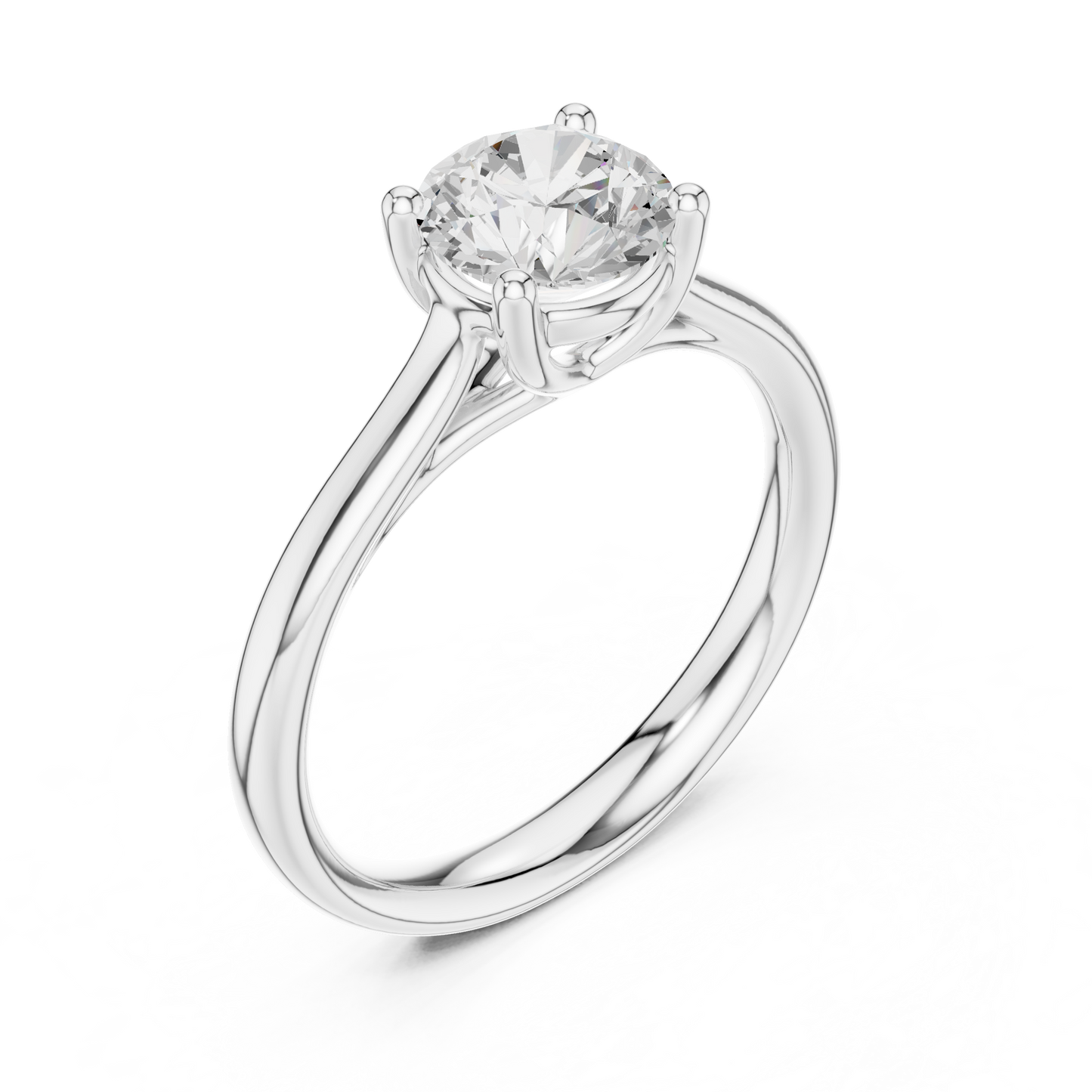 Anillo de Compromiso Solitario 1.10ct Diamante Redondo Brillante en Córdoba, España | Diamante Creado en Laboratorio Color D Claridad VS | Oro 10K/18K, Plata y Platino (Tallas Disponibles 8–20)