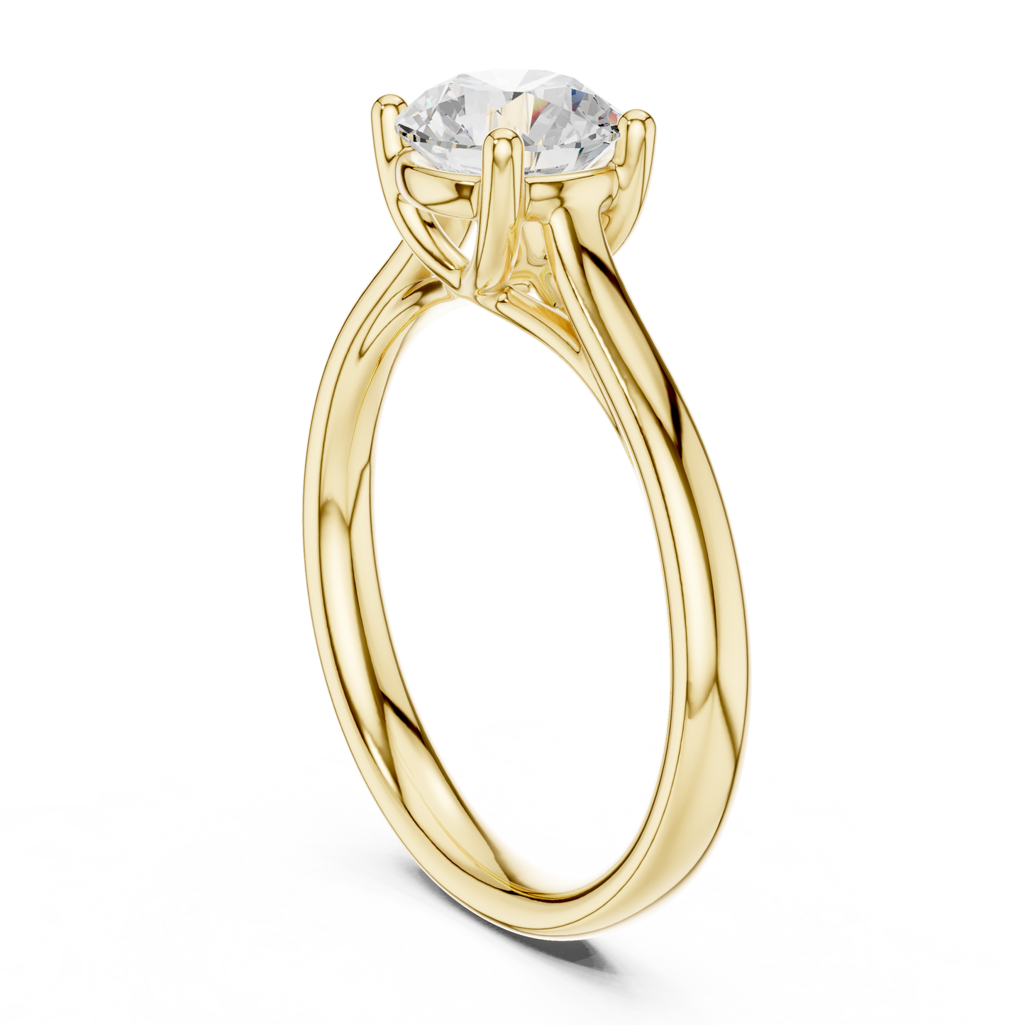 Anillo de Compromiso Solitario 1.10ct Diamante Redondo Brillante en Córdoba, España | Diamante Creado en Laboratorio Color D Claridad VS | Oro 10K/18K, Plata y Platino (Tallas Disponibles 8–20)