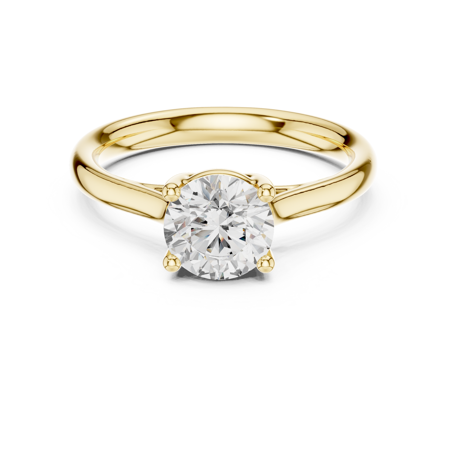 Anillo de Compromiso Solitario 1.10ct Diamante Redondo Brillante en Córdoba, España | Diamante Creado en Laboratorio Color D Claridad VS | Oro 10K/18K, Plata y Platino (Tallas Disponibles 8–20)