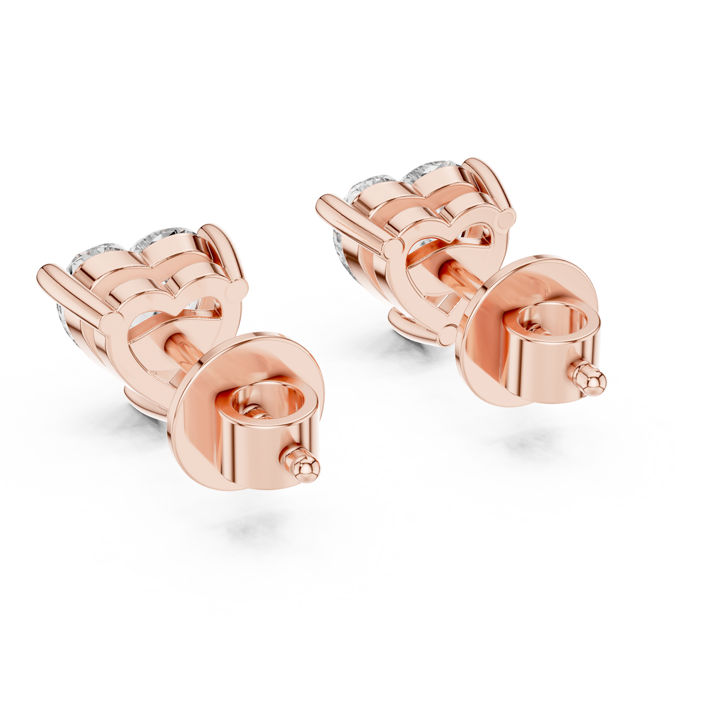 Pendientes Solitarios de Diamante en Forma de Corazón 1.50ctw en Córdoba, España  | Diamante Creado en Laboratorio Color D Claridad VS | Oro 10K/18K, Plata y Platino