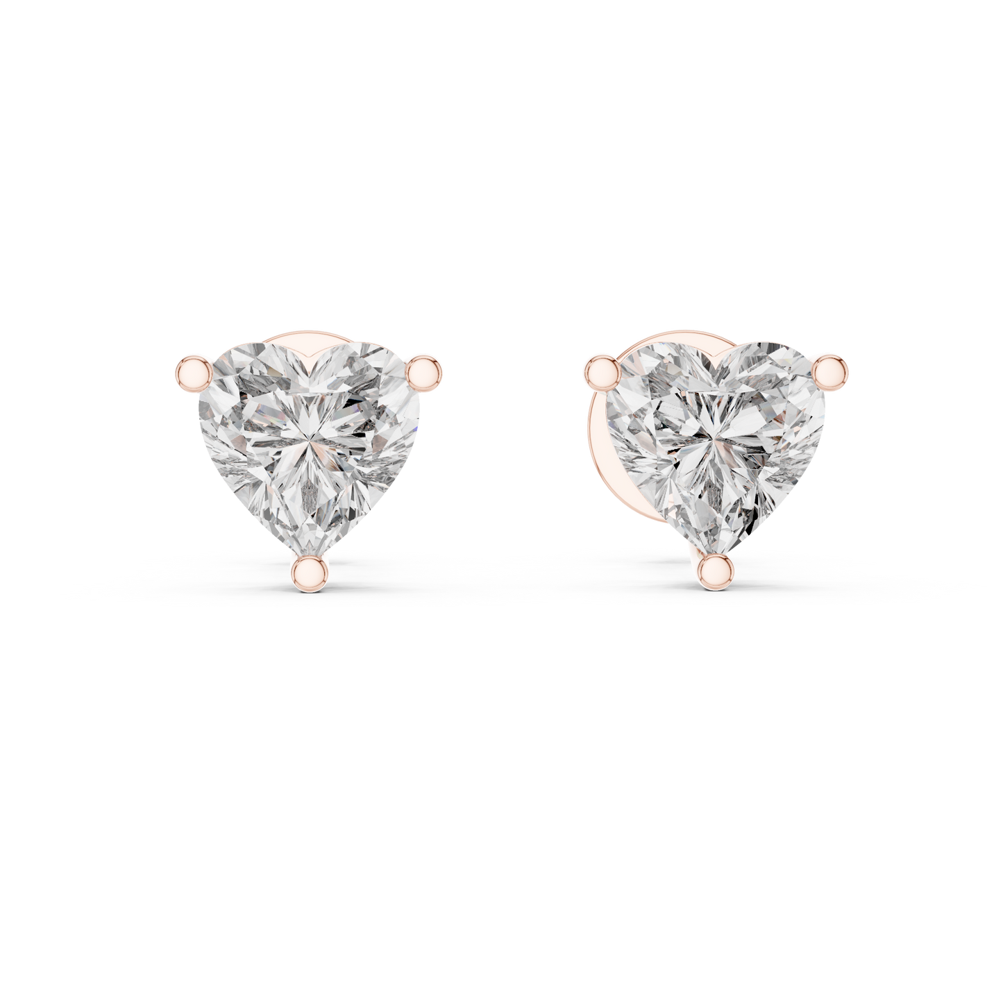 Pendientes Solitarios de Diamante en Forma de Corazón 1.50ctw en Córdoba, España  | Diamante Creado en Laboratorio Color D Claridad VS | Oro 10K/18K, Plata y Platino