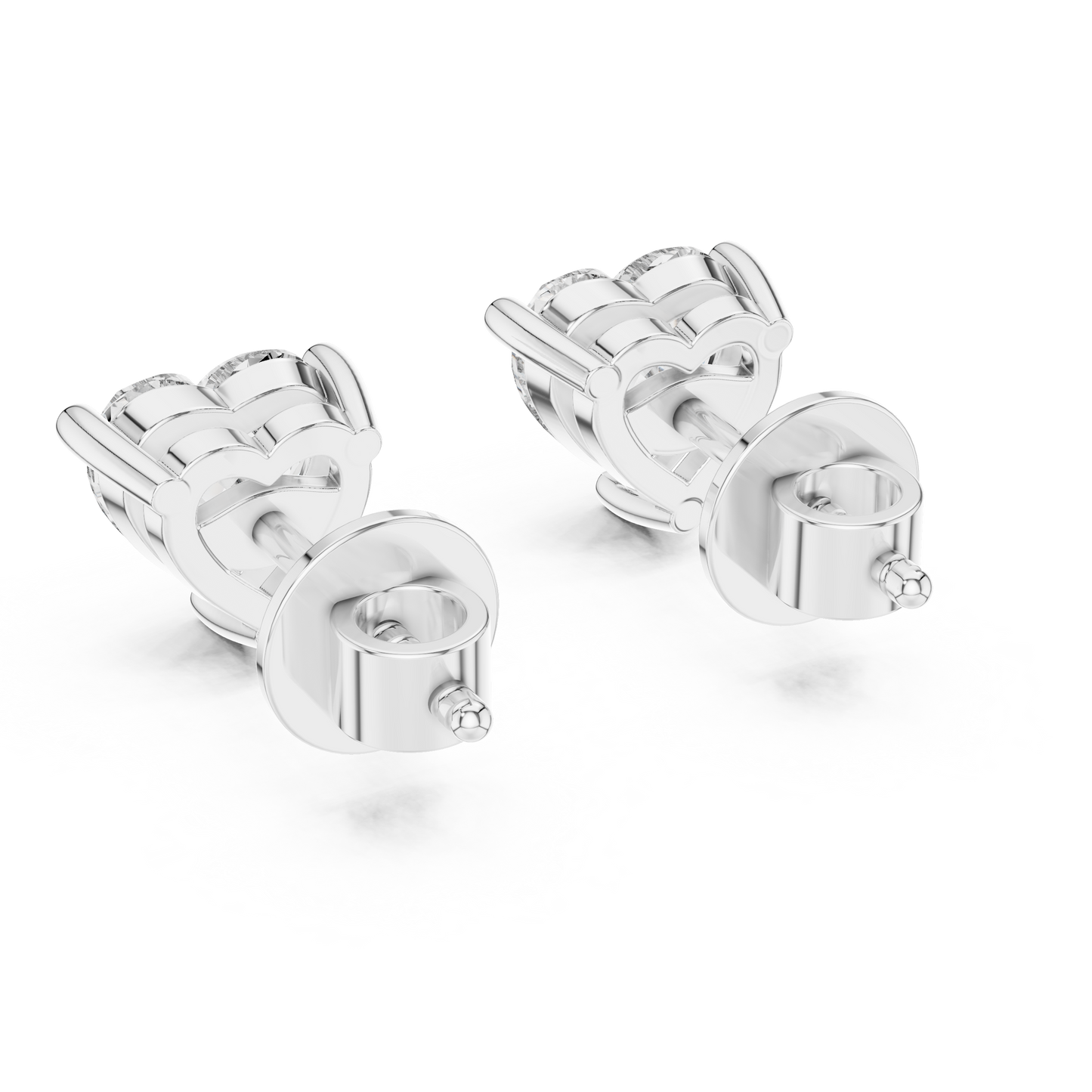 Pendientes Solitarios de Diamante en Forma de Corazón 1.50ctw en Córdoba, España  | Diamante Creado en Laboratorio Color D Claridad VS | Oro 10K/18K, Plata y Platino