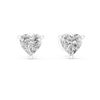 Pendientes Solitarios de Diamante en Forma de Corazón 1.50ctw | Diamante Creado en Laboratorio Color D Claridad VS | Oro 10K/18K, Plata y Platino