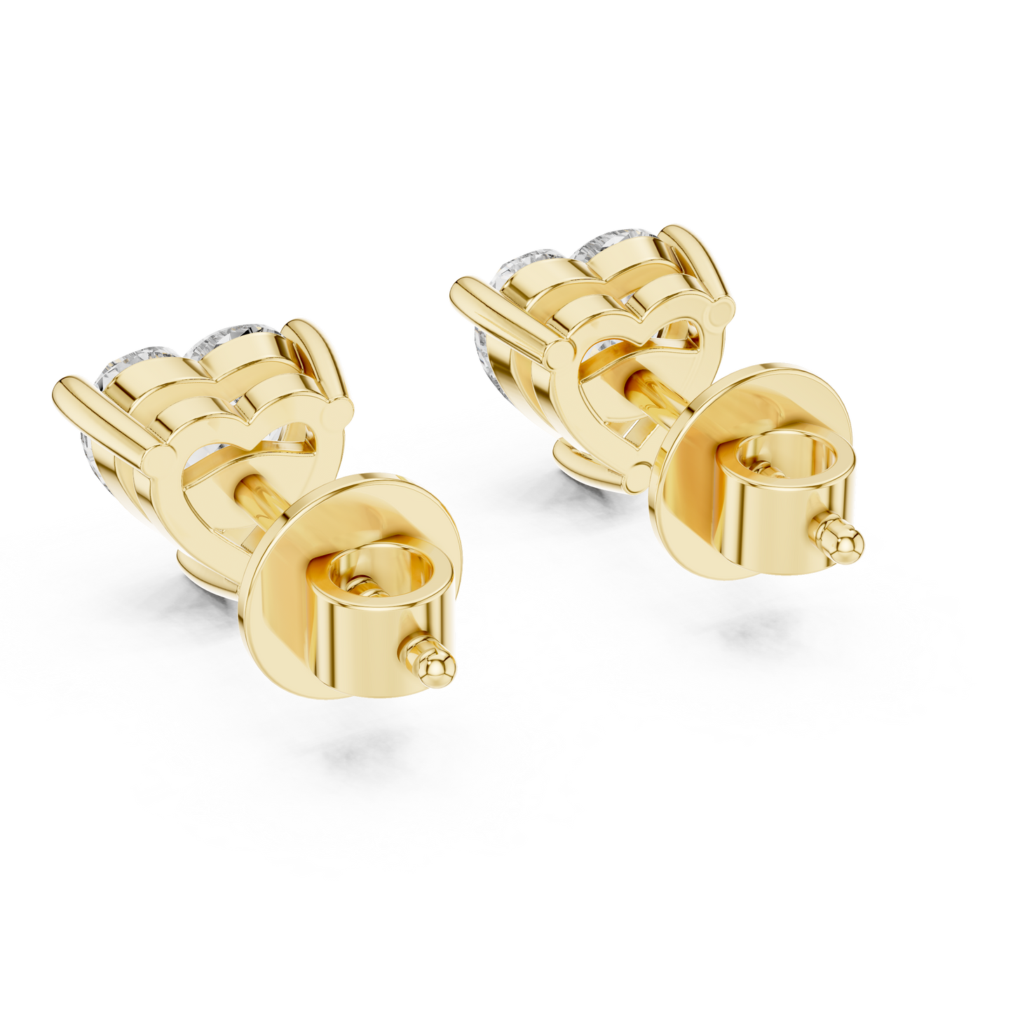 Pendientes Solitarios de Diamante en Forma de Corazón 1.50ctw en Córdoba, España  | Diamante Creado en Laboratorio Color D Claridad VS | Oro 10K/18K, Plata y Platino