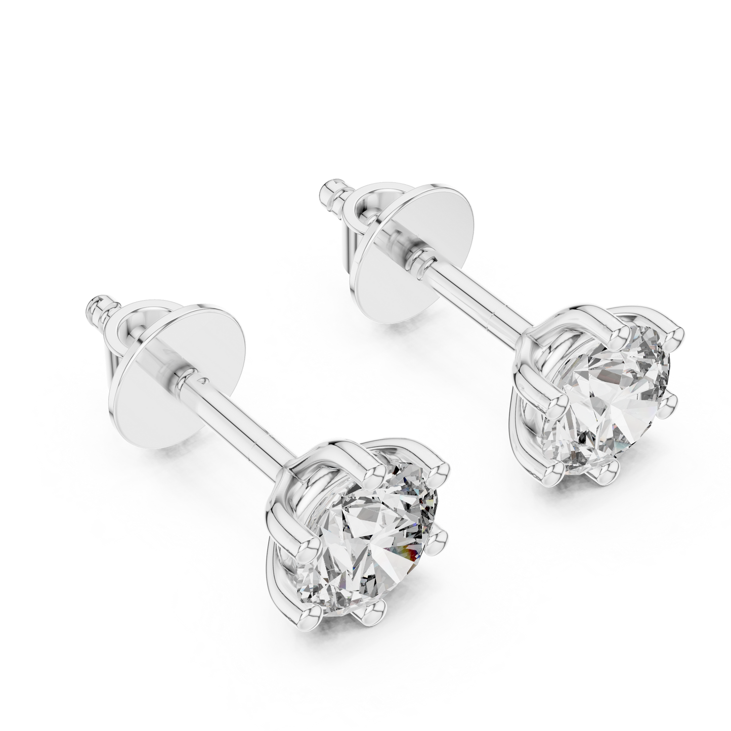 Pendientes de Botón Solitario 1.22ctw en Córdoba, España | Diamante Creado en Laboratorio Color D, Claridad VS | Oro 10K/18K, Plata y Platino (Copy)