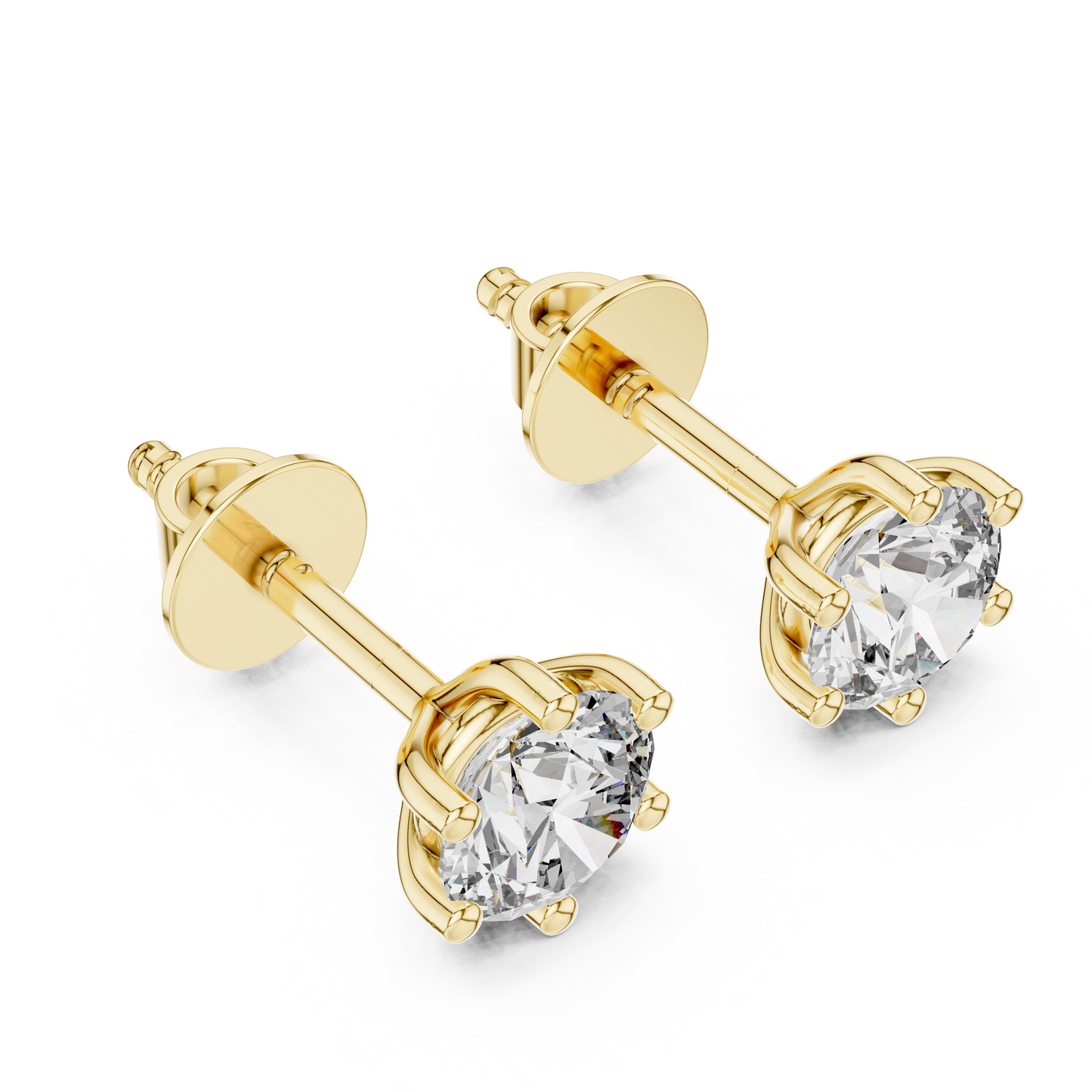 Pendientes de Botón Solitario 1.22ctw en Córdoba, España | Diamante Creado en Laboratorio Color D, Claridad VS | Oro 10K/18K, Plata y Platino (Copy)
