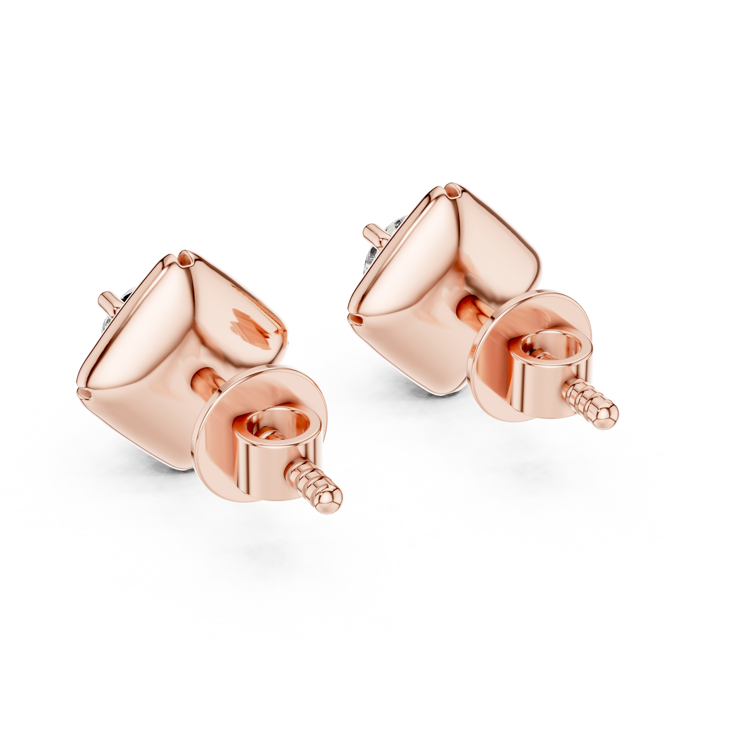 Pendientes de Botón Solitario 0.48ctw en Córdoba, España| Diamante Creado en Laboratorio Color D, Claridad VS | Oro 10K/18K, Plata y Platino