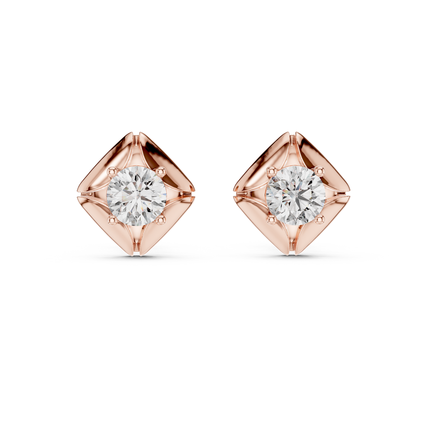 Pendientes de Botón Solitario 0.48ctw en Córdoba, España| Diamante Creado en Laboratorio Color D, Claridad VS | Oro 10K/18K, Plata y Platino