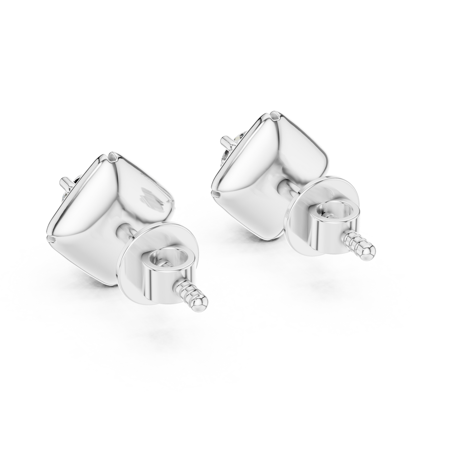Pendientes de Botón Solitario 0.48ctw en Córdoba, España| Diamante Creado en Laboratorio Color D, Claridad VS | Oro 10K/18K, Plata y Platino