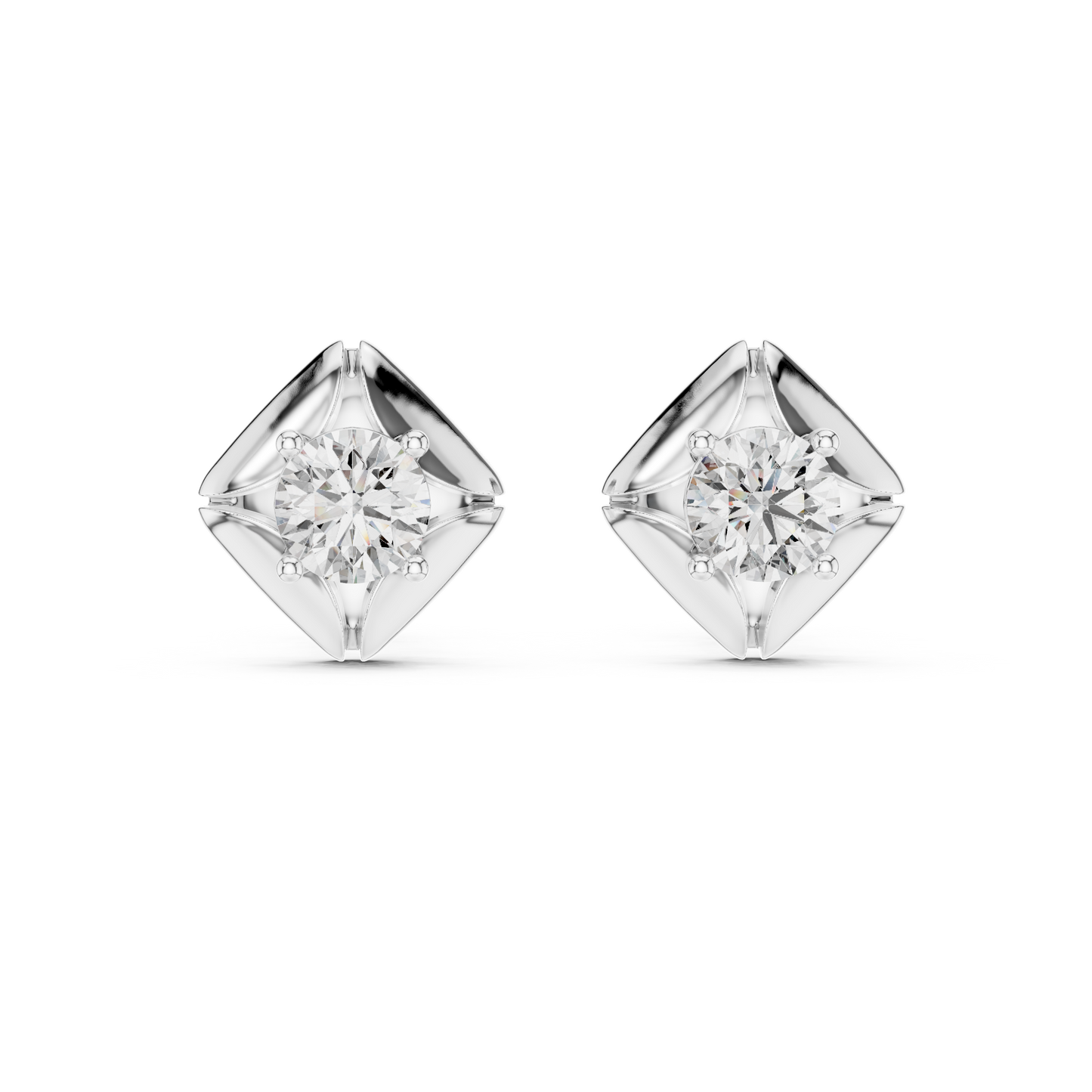 Pendientes de Botón Solitario 0.48ctw en Córdoba, España| Diamante Creado en Laboratorio Color D, Claridad VS | Oro 10K/18K, Plata y Platino