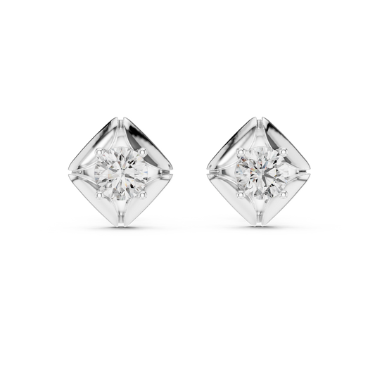 Pendientes de Botón Solitario 0.48ctw en Córdoba, España| Diamante Creado en Laboratorio Color D, Claridad VS | Oro 10K/18K, Plata y Platino