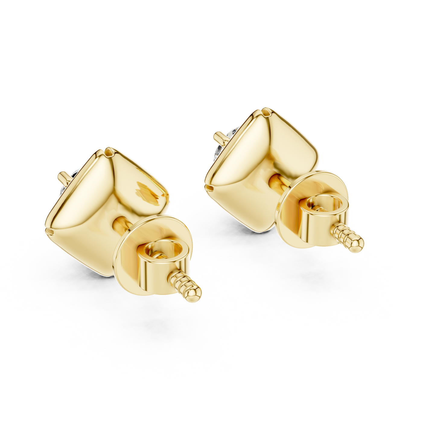 Pendientes de Botón Solitario 0.48ctw en Córdoba, España| Diamante Creado en Laboratorio Color D, Claridad VS | Oro 10K/18K, Plata y Platino