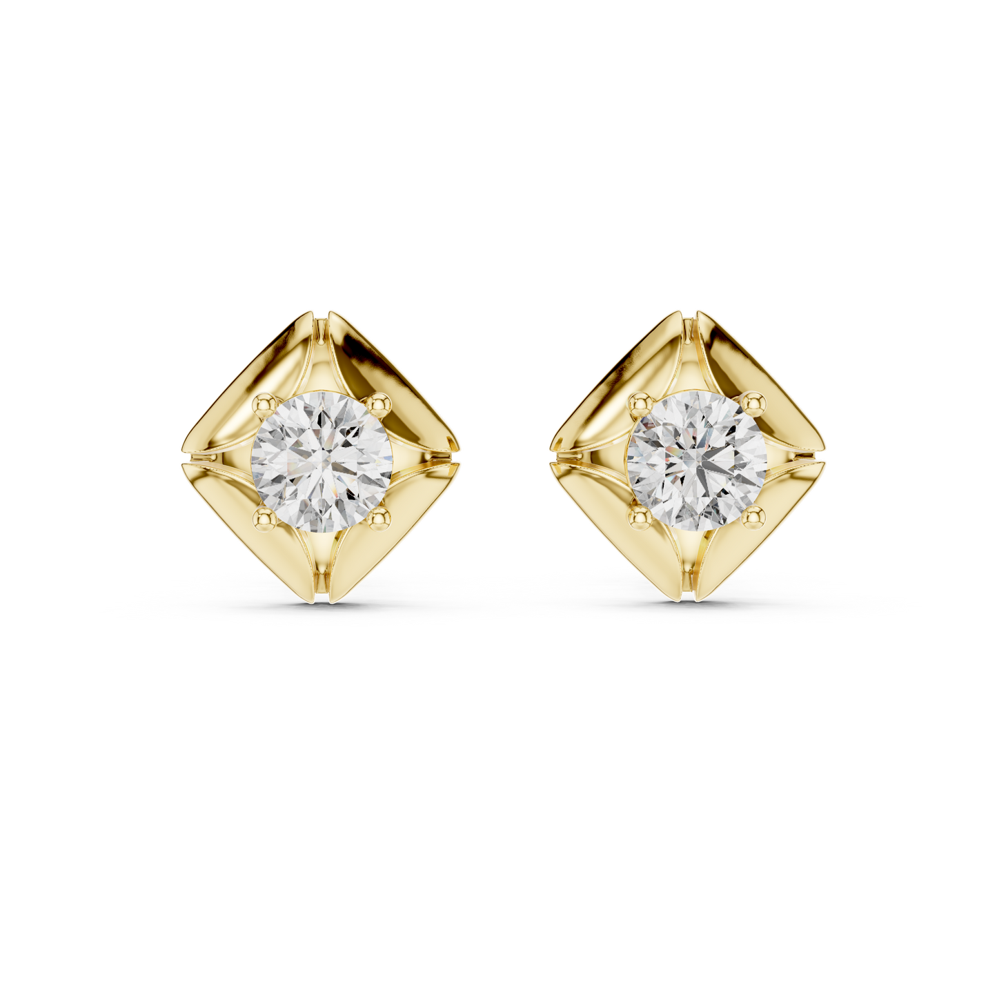 Pendientes de Botón Solitario 0.48ctw en Córdoba, España| Diamante Creado en Laboratorio Color D, Claridad VS | Oro 10K/18K, Plata y Platino
