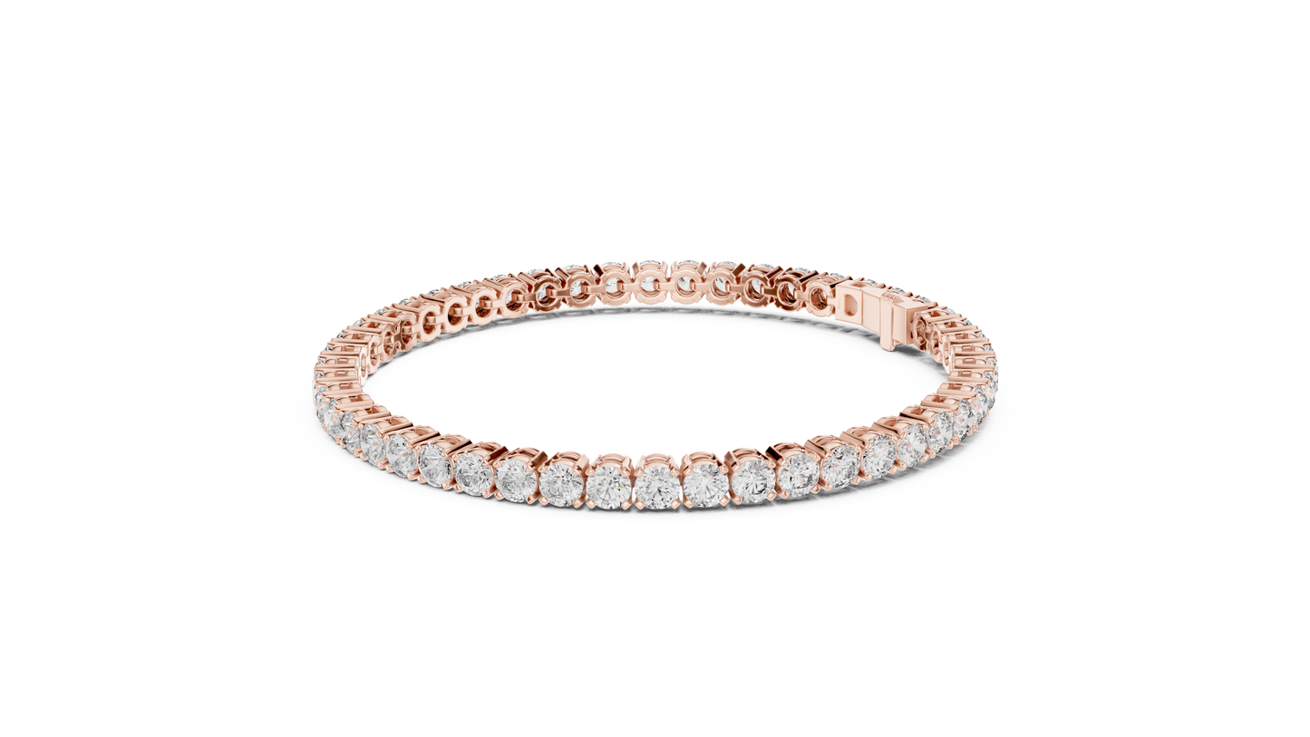 Pulsera Tennis de Diamantes Round Brilliant 7.00ctw en Córdoba, España | Diamantes Creados en Laboratorio Color D Claridad VS | Oro 10K/18K, Plata y Platino (Disponible en 16cm, 18cm y 20cm)