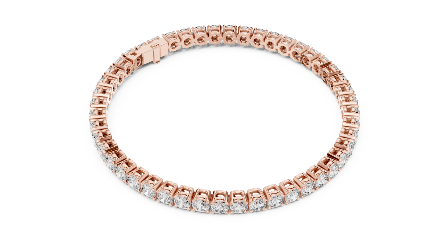 Pulsera Tennis de Diamantes Round Brilliant 7.00ctw en Córdoba, España | Diamantes Creados en Laboratorio Color D Claridad VS | Oro 10K/18K, Plata y Platino (Disponible en 16cm, 18cm y 20cm)