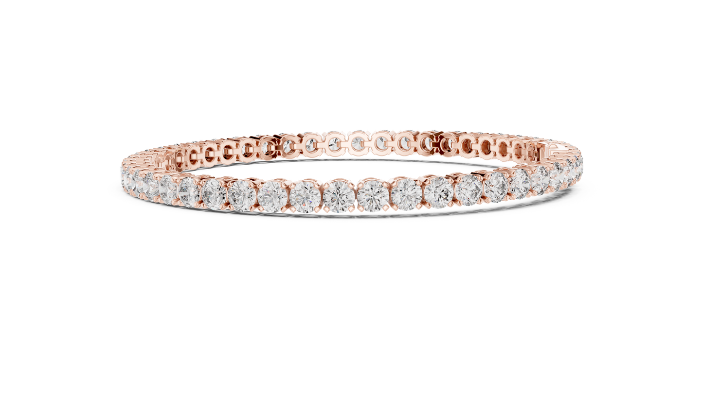 Pulsera Tennis de Diamantes Round Brilliant 7.00ctw en Córdoba, España | Diamantes Creados en Laboratorio Color D Claridad VS | Oro 10K/18K, Plata y Platino (Disponible en 16cm, 18cm y 20cm)