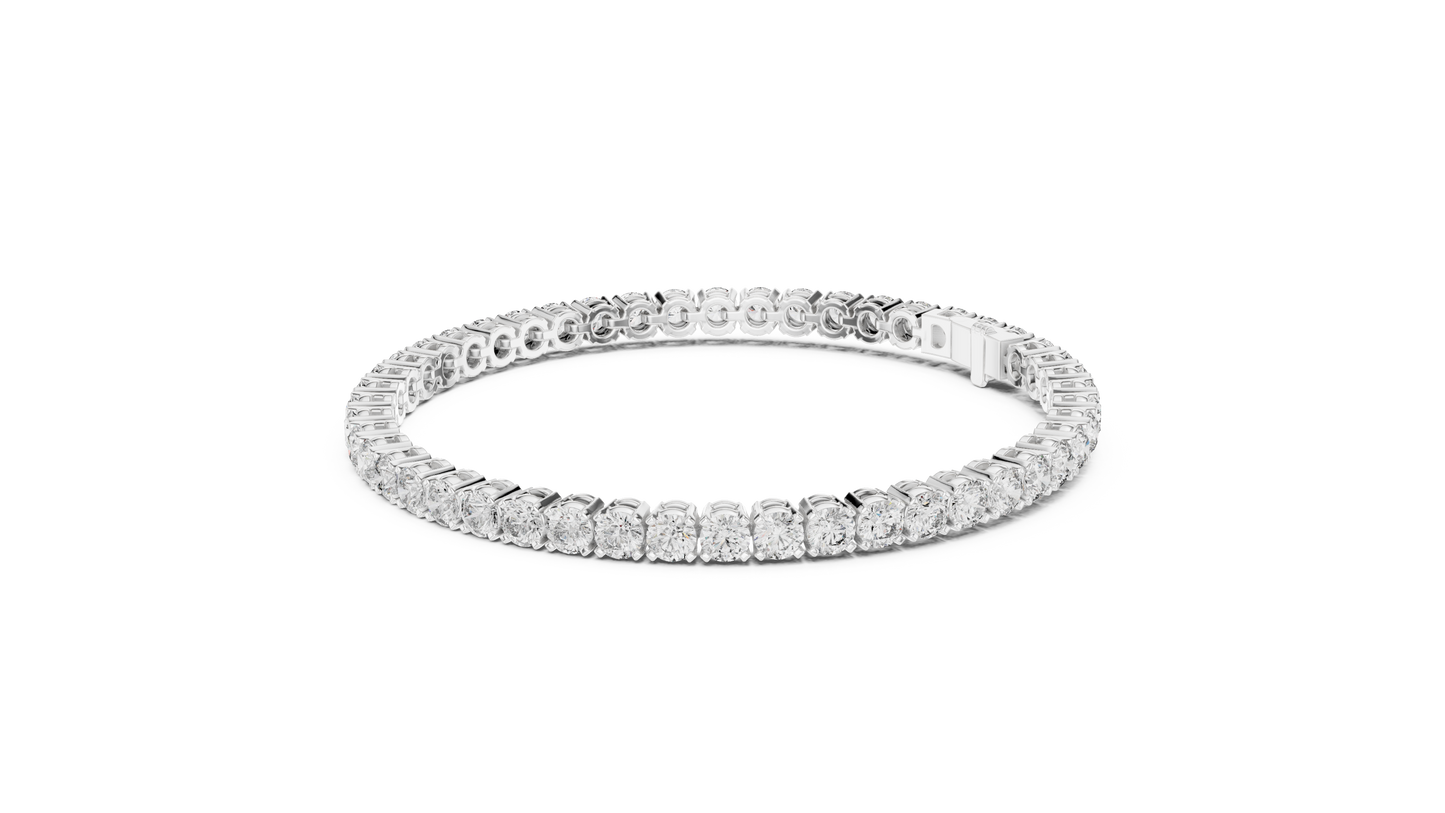Pulsera Tennis de Diamantes Round Brilliant 7.00ctw en Córdoba, España | Diamantes Creados en Laboratorio Color D Claridad VS | Oro 10K/18K, Plata y Platino (Disponible en 16cm, 18cm y 20cm)
