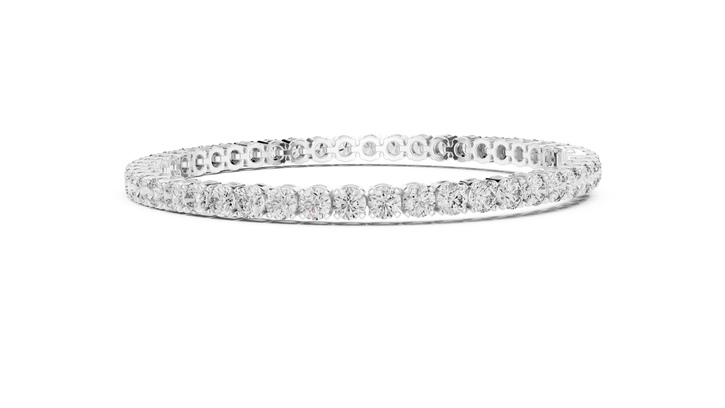 Pulsera Tennis de Diamantes Round Brilliant 7.00ctw en Córdoba, España | Diamantes Creados en Laboratorio Color D Claridad VS | Oro 10K/18K, Plata y Platino (Disponible en 16cm, 18cm y 20cm)
