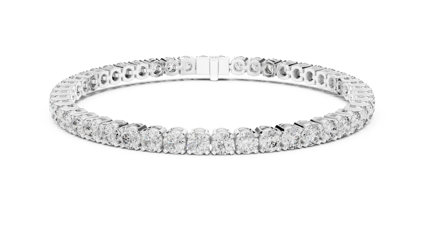 Pulsera Tennis de Diamantes Round Brilliant 7.00ctw en Córdoba, España | Diamantes Creados en Laboratorio Color D Claridad VS | Oro 10K/18K, Plata y Platino (Disponible en 16cm, 18cm y 20cm)