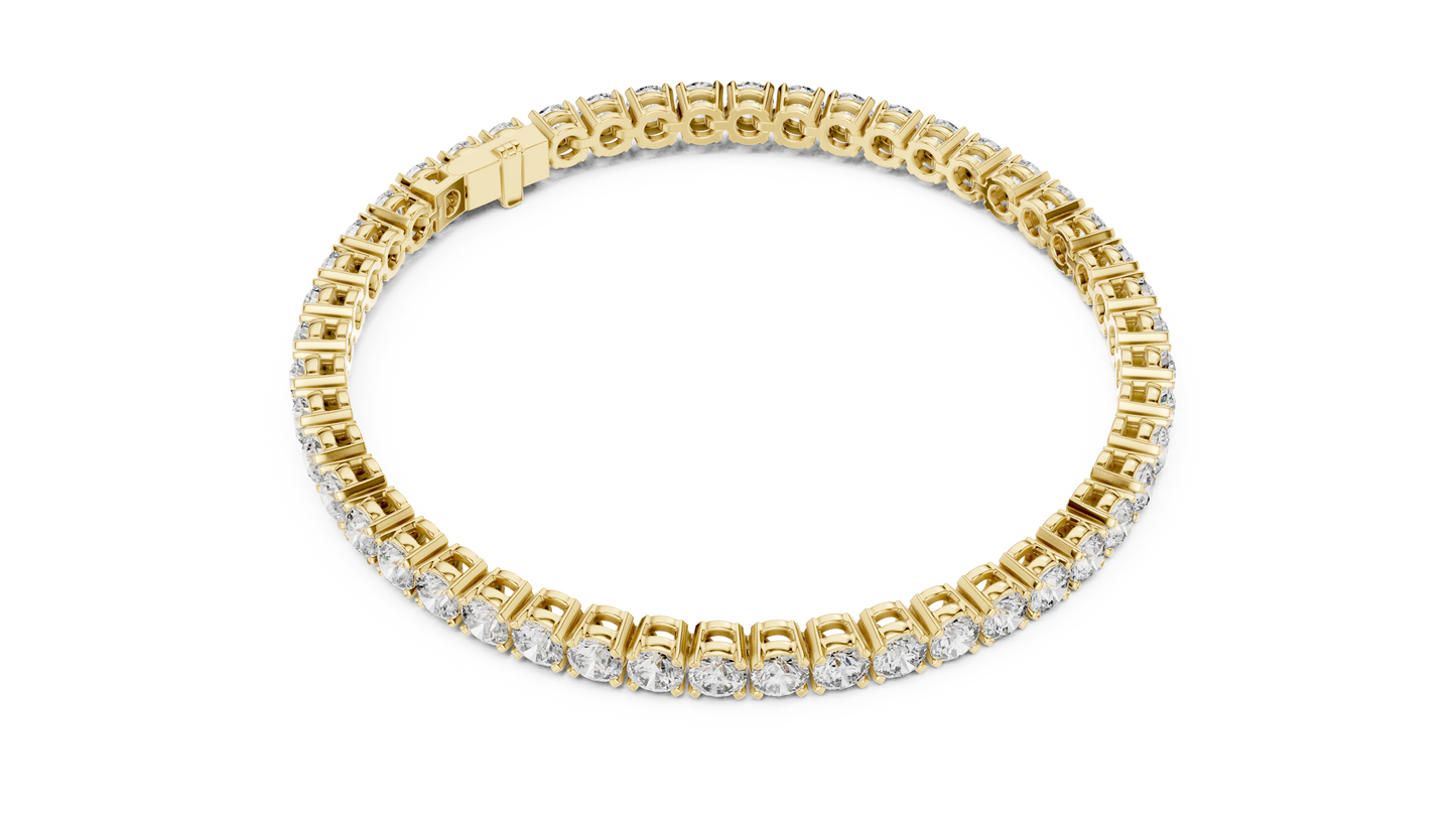 Pulsera Tennis de Diamantes Round Brilliant 7.00ctw en Córdoba, España | Diamantes Creados en Laboratorio Color D Claridad VS | Oro 10K/18K, Plata y Platino (Disponible en 16cm, 18cm y 20cm)