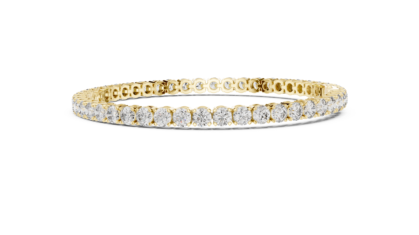 Pulsera Tennis de Diamantes Round Brilliant 7.00ctw en Córdoba, España | Diamantes Creados en Laboratorio Color D Claridad VS | Oro 10K/18K, Plata y Platino (Disponible en 16cm, 18cm y 20cm)