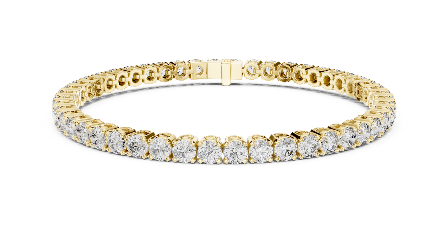 Pulsera Tennis de Diamantes Round Brilliant 7.00ctw en Córdoba, España | Diamantes Creados en Laboratorio Color D Claridad VS | Oro 10K/18K, Plata y Platino (Disponible en 16cm, 18cm y 20cm)