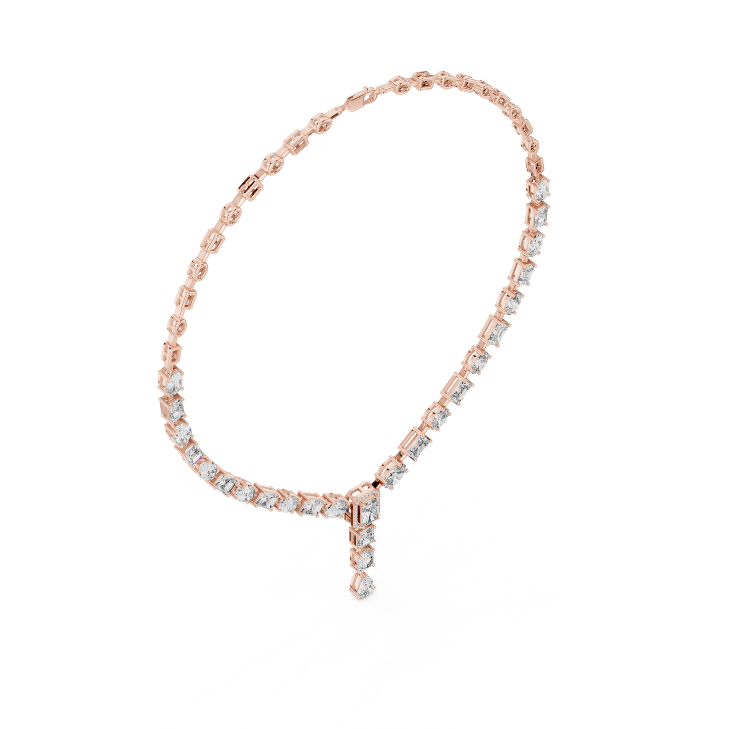 Collar Sinfonía Multi-Forma de Diamantes 21.17ctw en Córdoba, España | Diamantes Creados en Laboratorio Color D Claridad VS | Oro 10K/18K, Plata y Platino (Disponible en 40cm, 45cm y 50cm)