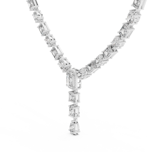 Collar Sinfonía Multi-Forma de Diamantes 21.17ctw en Córdoba, España | Diamantes Creados en Laboratorio Color D Claridad VS | Oro 10K/18K, Plata y Platino (Disponible en 40cm, 45cm y 50cm)