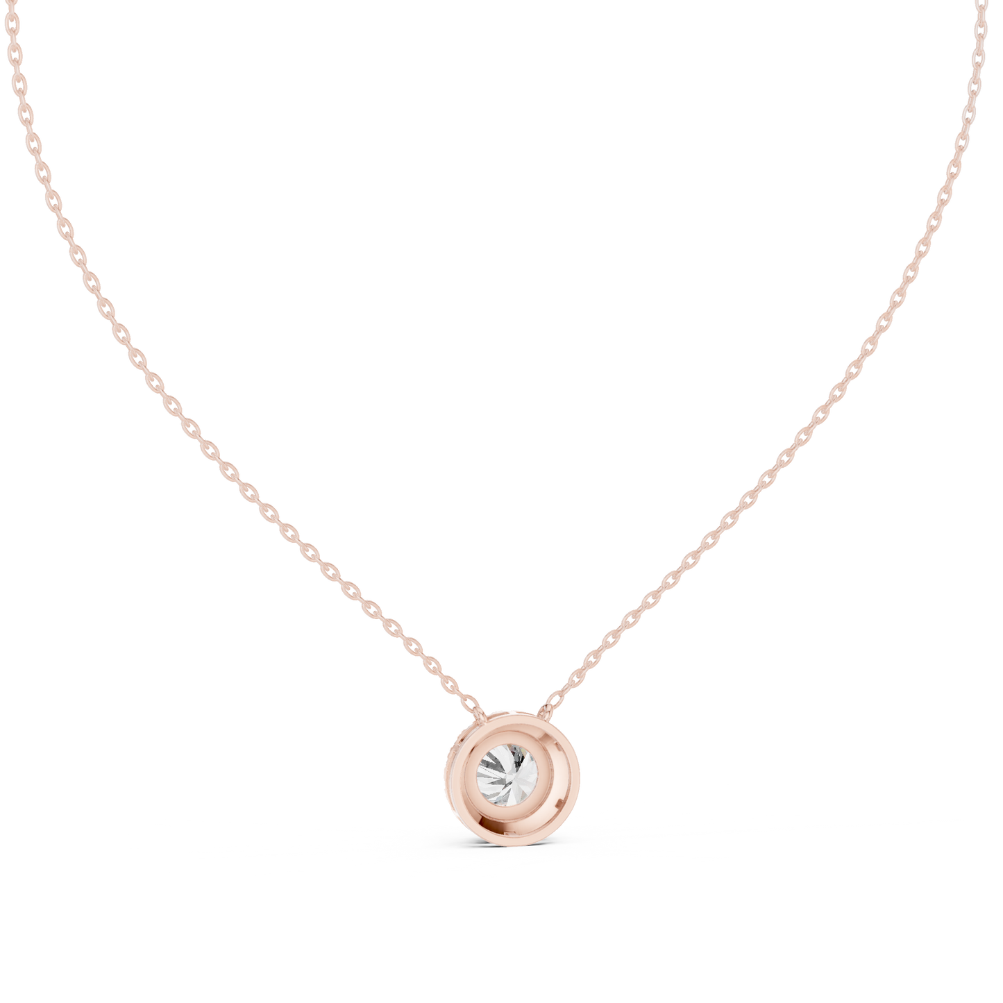 Colgante Halo de Diamantes Redondos Brillantes 2.38ctw en Córdoba, España| Solitario Central de 8.20mm | Diamante Creado en Laboratorio Color D Claridad VS | Oro 10K/18K, Plata y Platino (Disponible en Cadenas de 40cm, 45cm y 50cm)