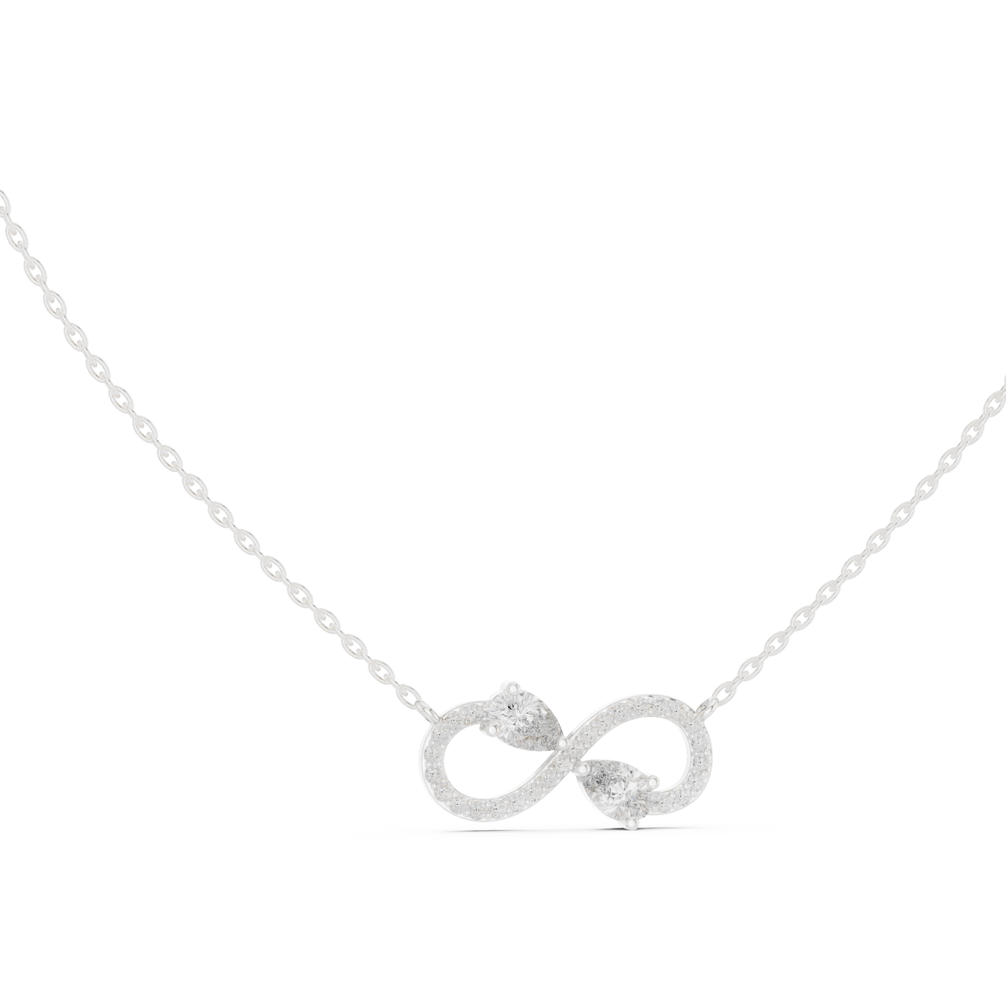 Colgante Infinito con Diamantes Corte Pera 0.71ctw en Córdoba, España | Símbolo de Amor Eterno | Diamantes Creados en Laboratorio Color D Claridad VS | Oro 10K/18K, Plata y Platino (Disponible en Cadenas de 40cm, 45cm y 50cm)