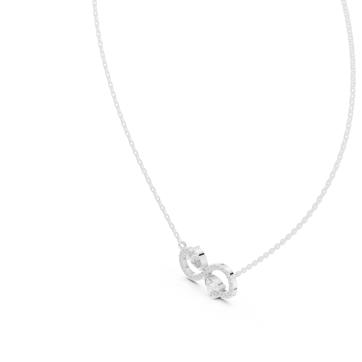 Colgante Infinito con Diamantes Corte Pera 0.71ctw en Córdoba, España | Símbolo de Amor Eterno | Diamantes Creados en Laboratorio Color D Claridad VS | Oro 10K/18K, Plata y Platino (Disponible en Cadenas de 40cm, 45cm y 50cm)