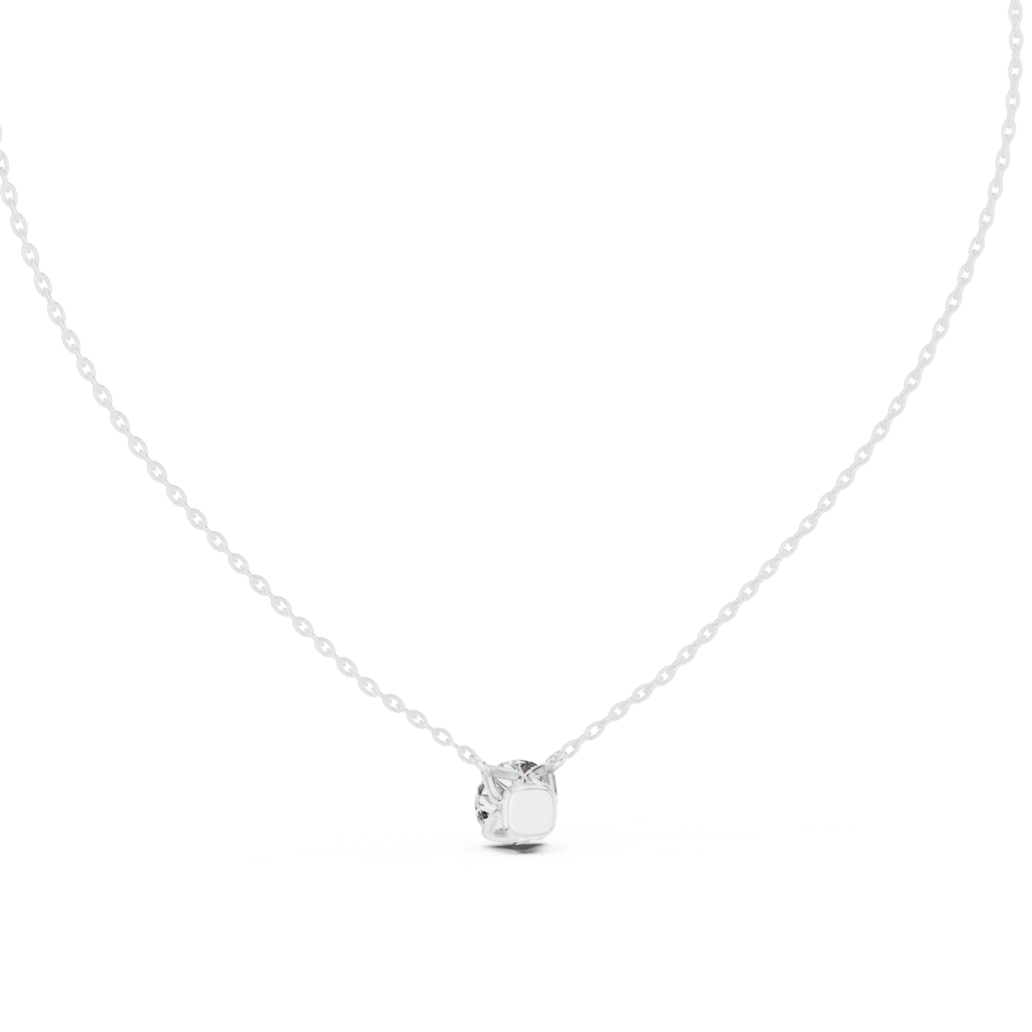 Colgante Solitario de Diamante Redondo Brillante 1.00ct en Córdoba, España| Elegante Cesta Loto de Cuatro Garras | Diamante Creado en Laboratorio Color D Claridad VS | Oro 10K/18K, Plata y Platino (Disponible en Cadenas de 40cm, 45cm y 50cm)