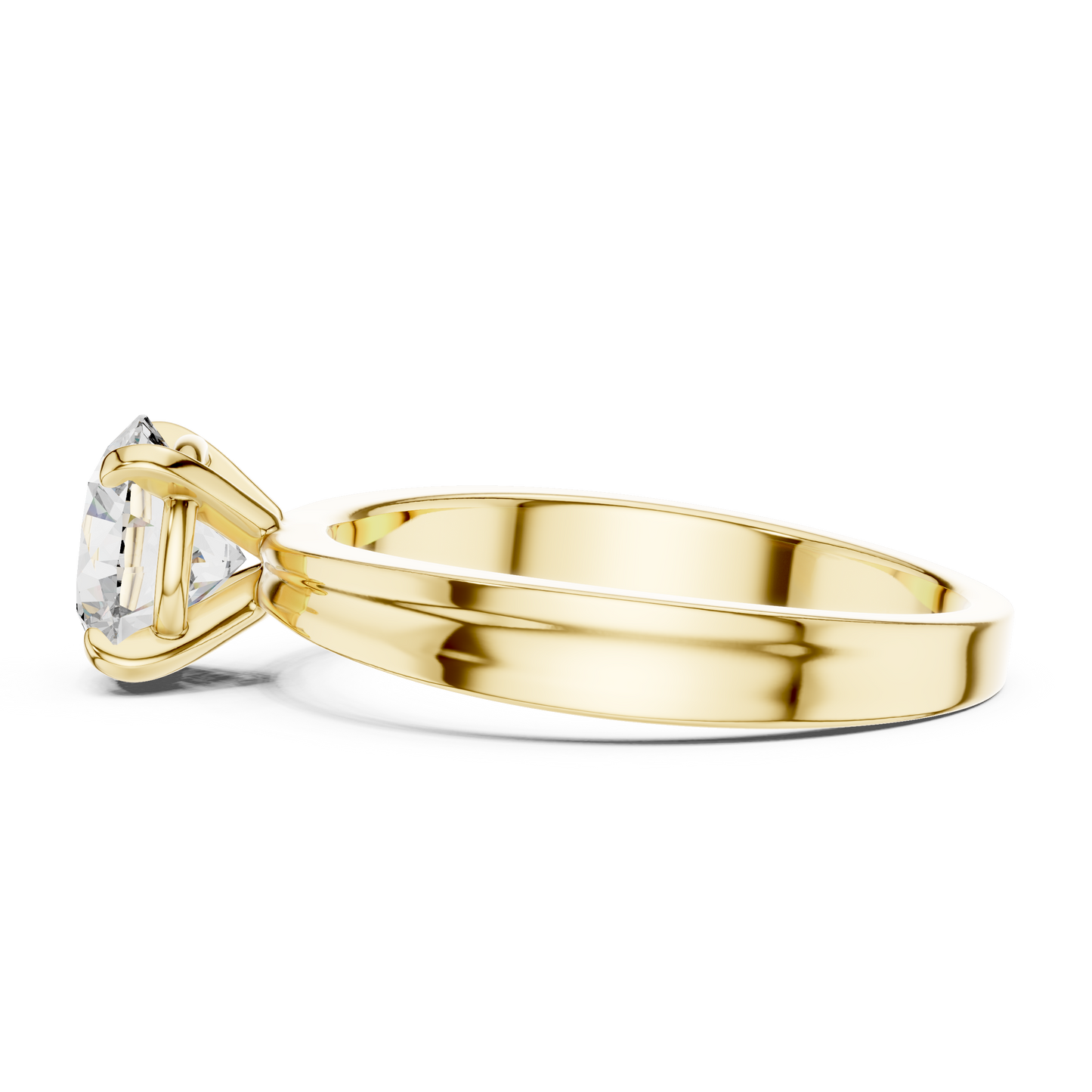 Anillo Solitario Redondo 1.00ctw con Engaste Catedral Esculpida en Córdoba, España | Diamante Creado en Laboratorio en Oro 10K/18K, Plata y Platino (Tallas 8-20 Disponibles)