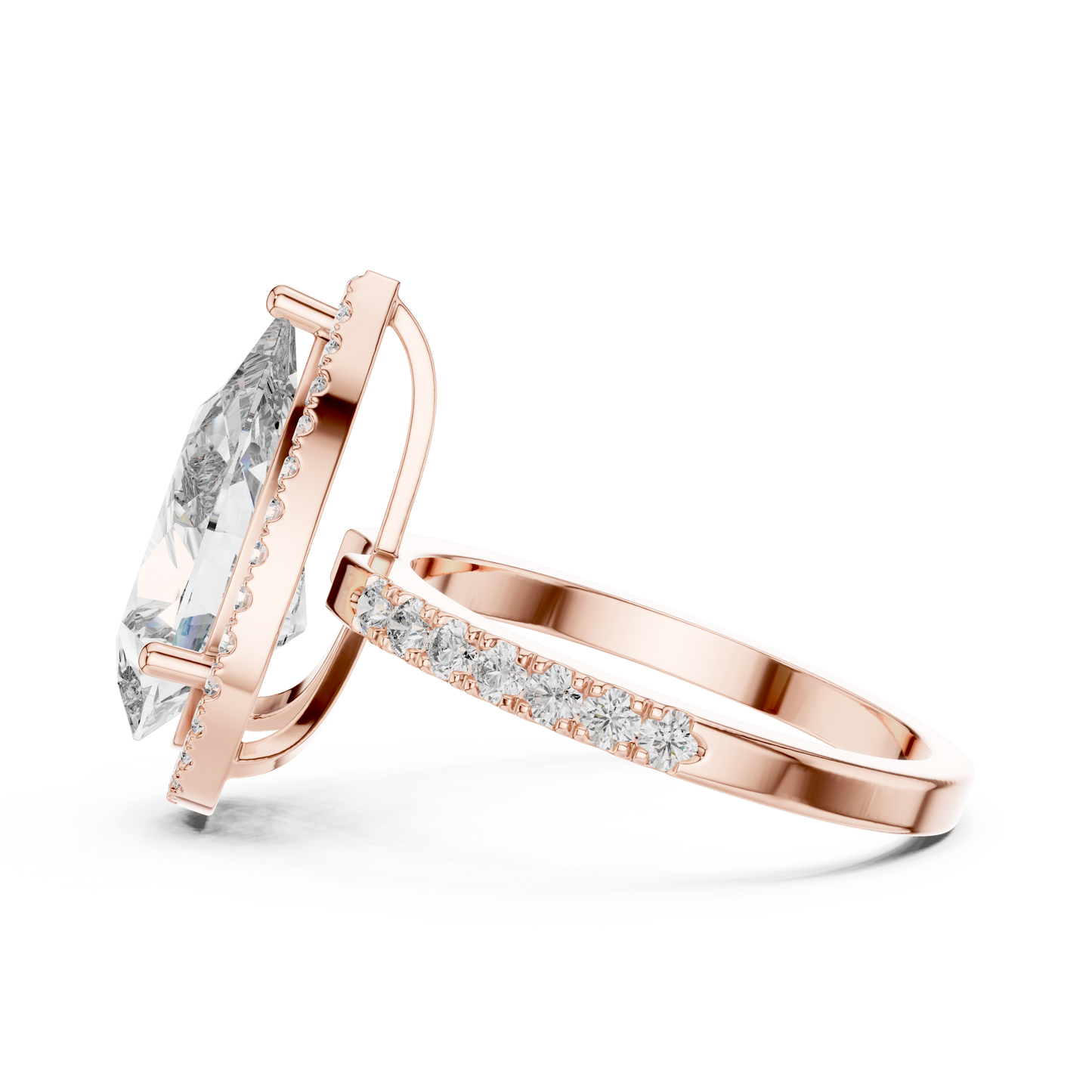 Anillo de Diamante Marquise Victoria 4.47ctw en Córdoba, España| Diamante Creado en Laboratorio en Oro 10K/18K, Plata y Platino (Tallas 8-20 Disponibles)