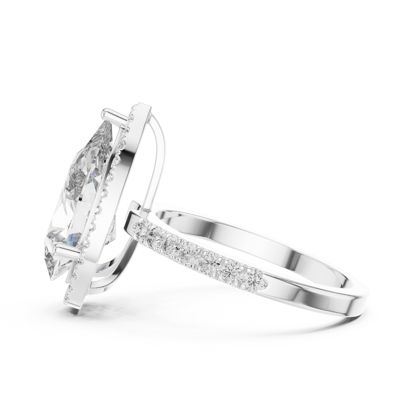Anillo de Diamante Marquise Victoria 4.47ctw en Córdoba, España| Diamante Creado en Laboratorio en Oro 10K/18K, Plata y Platino (Tallas 8-20 Disponibles)