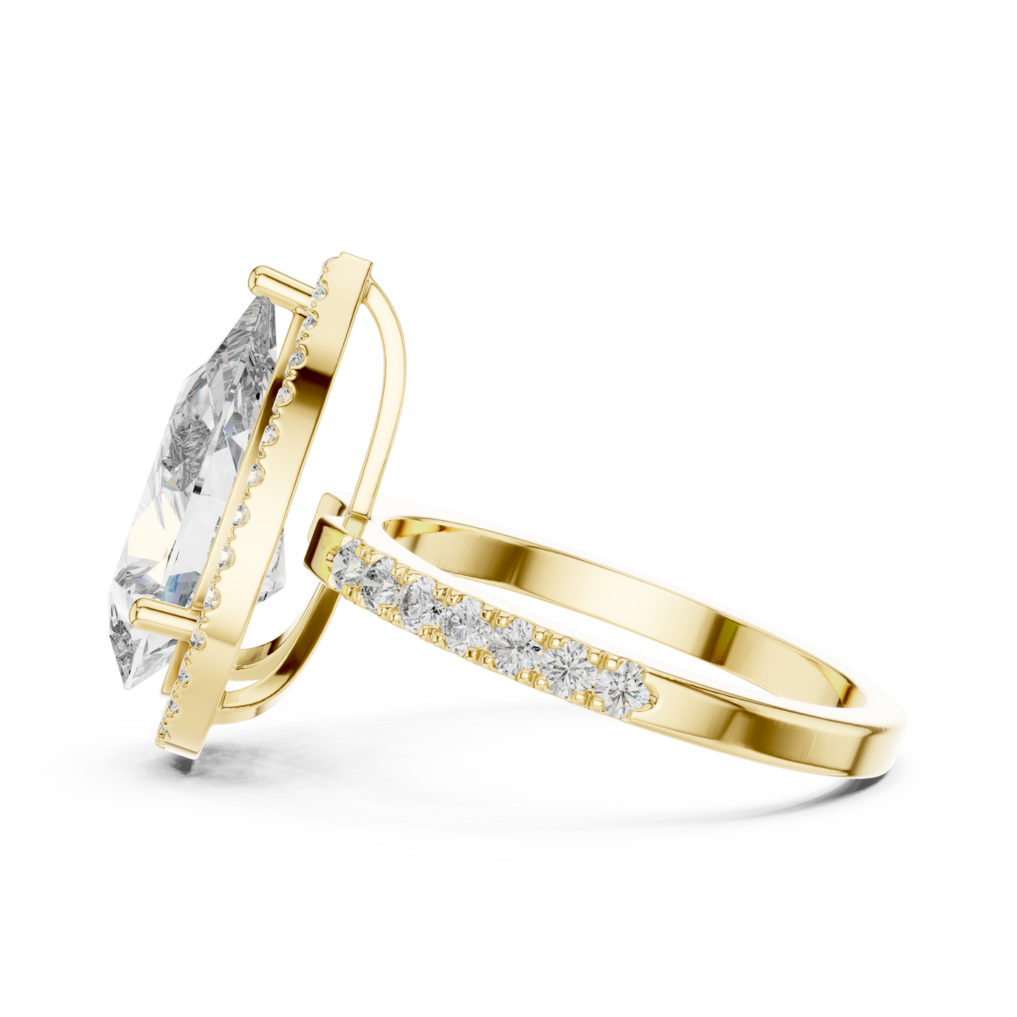 Anillo de Diamante Marquise Victoria 4.47ctw en Córdoba, España| Diamante Creado en Laboratorio en Oro 10K/18K, Plata y Platino (Tallas 8-20 Disponibles)