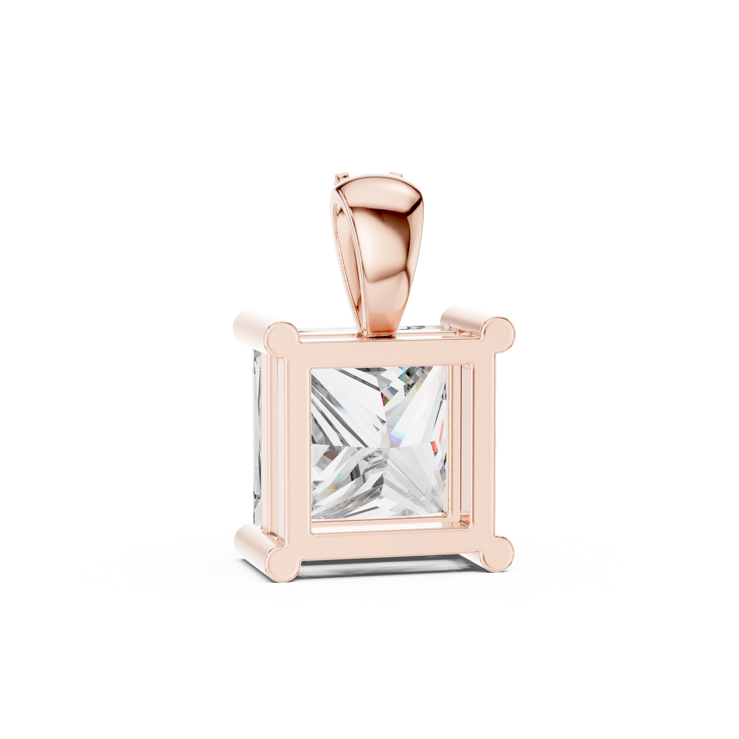 Colgante Minimalista Triple Diamante 0.04ctw en Córdoba, España | Diamante Creado en Laboratorio Color D Claridad VS | Oro 10K/18K, Plata y Platino (Disponible en Cadenas de 40cm, 45cm y 50cm)