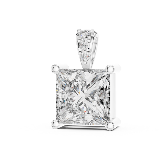 Colgante Minimalista Triple Diamante 0.04ctw en Córdoba, España | Diamante Creado en Laboratorio Color D Claridad VS | Oro 10K/18K, Plata y Platino (Disponible en Cadenas de 40cm, 45cm y 50cm)