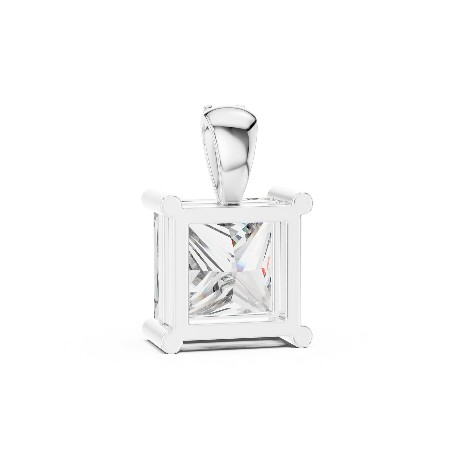 Colgante Minimalista Triple Diamante 0.04ctw en Córdoba, España | Diamante Creado en Laboratorio Color D Claridad VS | Oro 10K/18K, Plata y Platino (Disponible en Cadenas de 40cm, 45cm y 50cm)