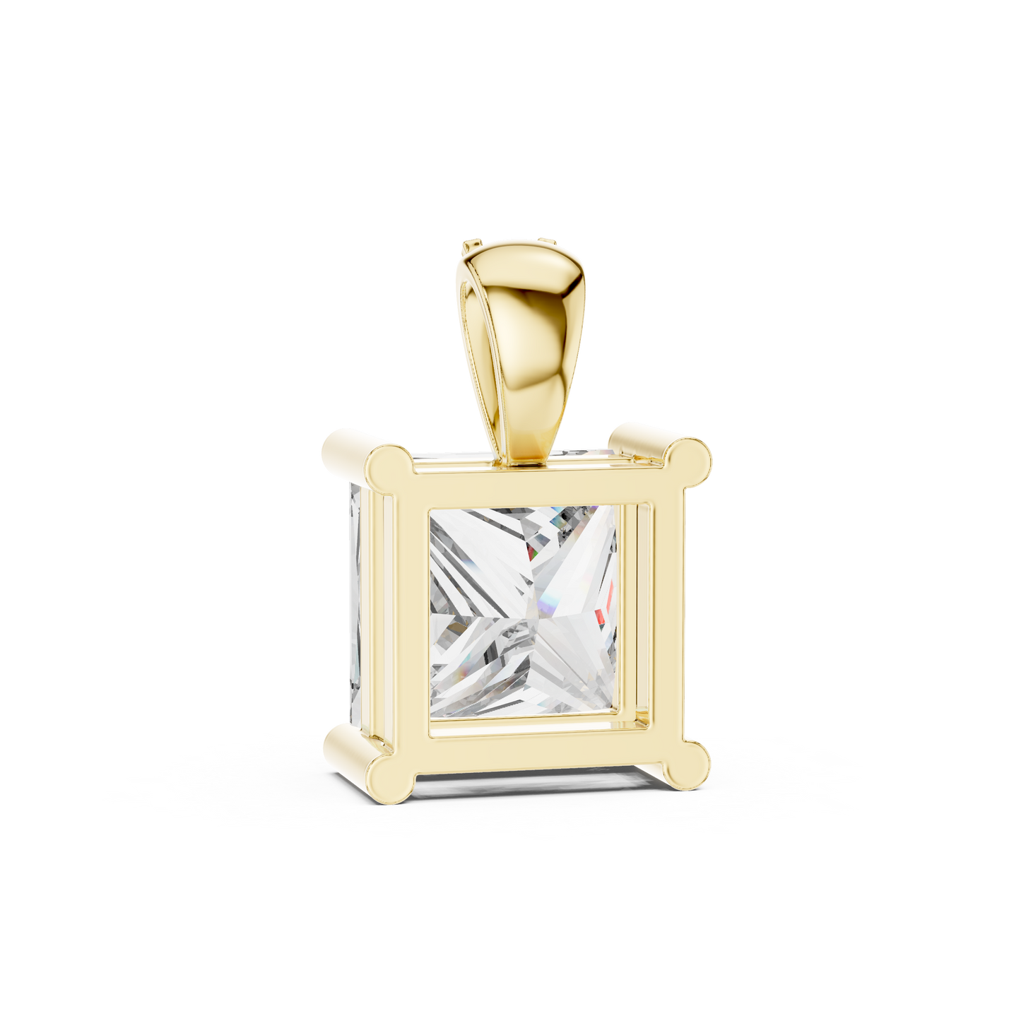 Colgante Minimalista Triple Diamante 0.04ctw en Córdoba, España | Diamante Creado en Laboratorio Color D Claridad VS | Oro 10K/18K, Plata y Platino (Disponible en Cadenas de 40cm, 45cm y 50cm)