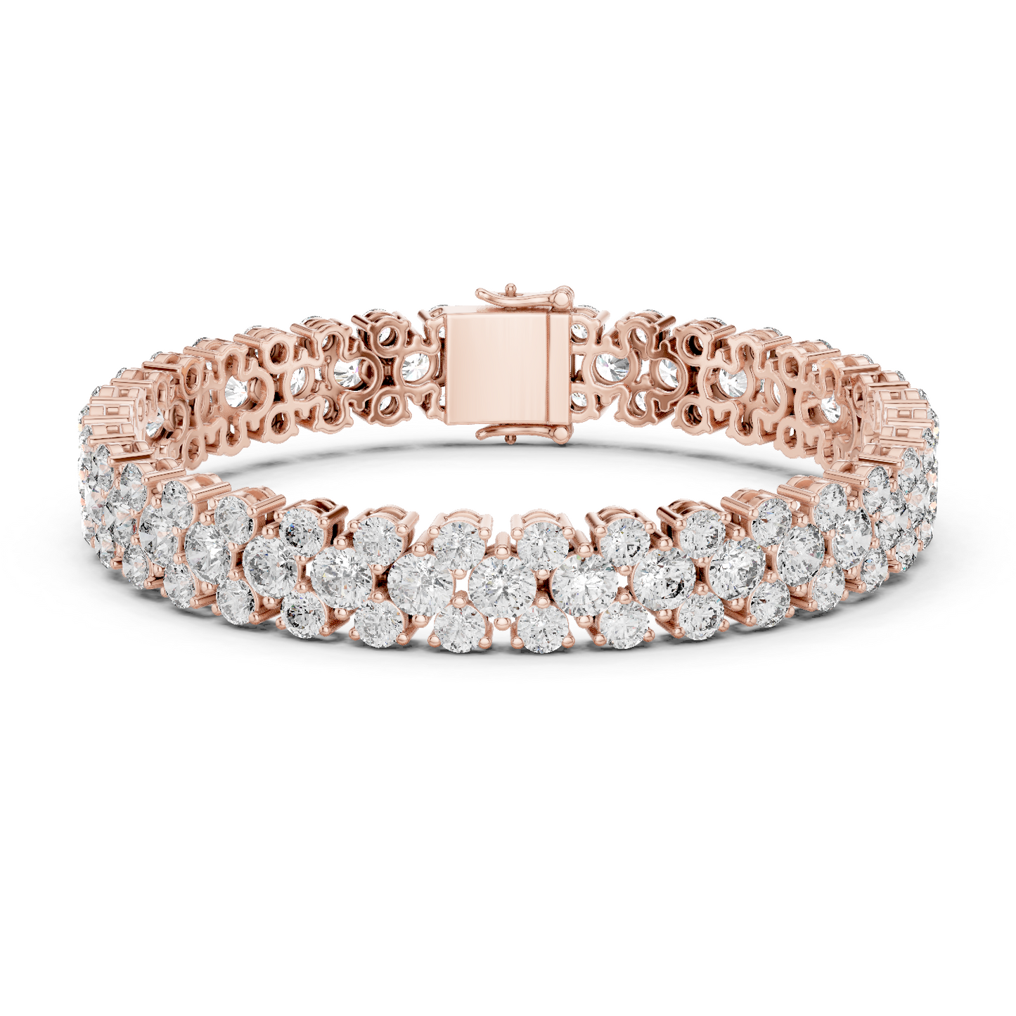 Pulsera Tennis de Diamantes Round Brilliant Triple Fila 17.38ctw en Córdoba, España | Diamantes Creados en Laboratorio Color D Claridad VS | Oro 10K/18K, Plata y Platino (Disponible en 16cm, 18cm y 20cm)